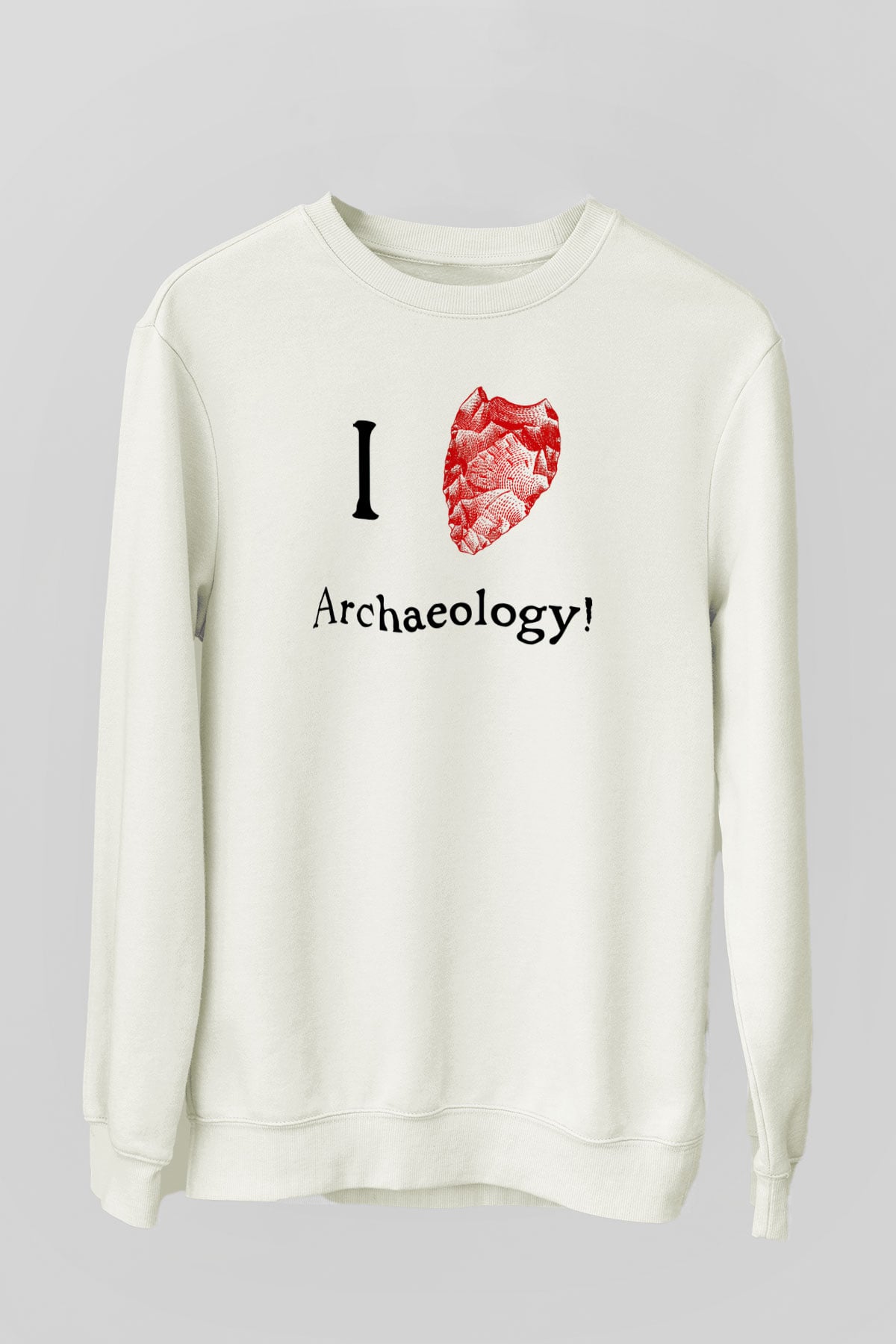 Arkeolog Beyaz Unisex Sweatshirt