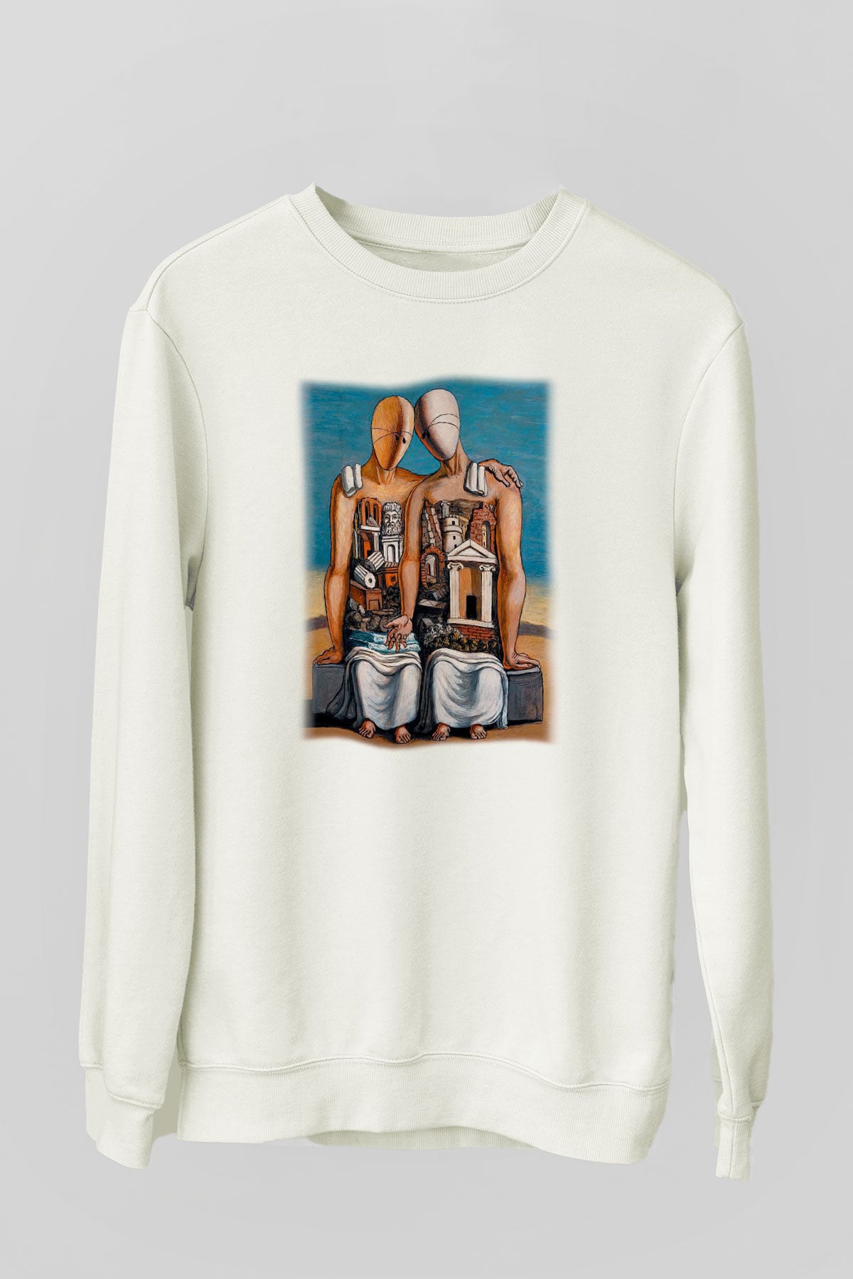 Arkeolog Beyaz Unisex Sweatshirt