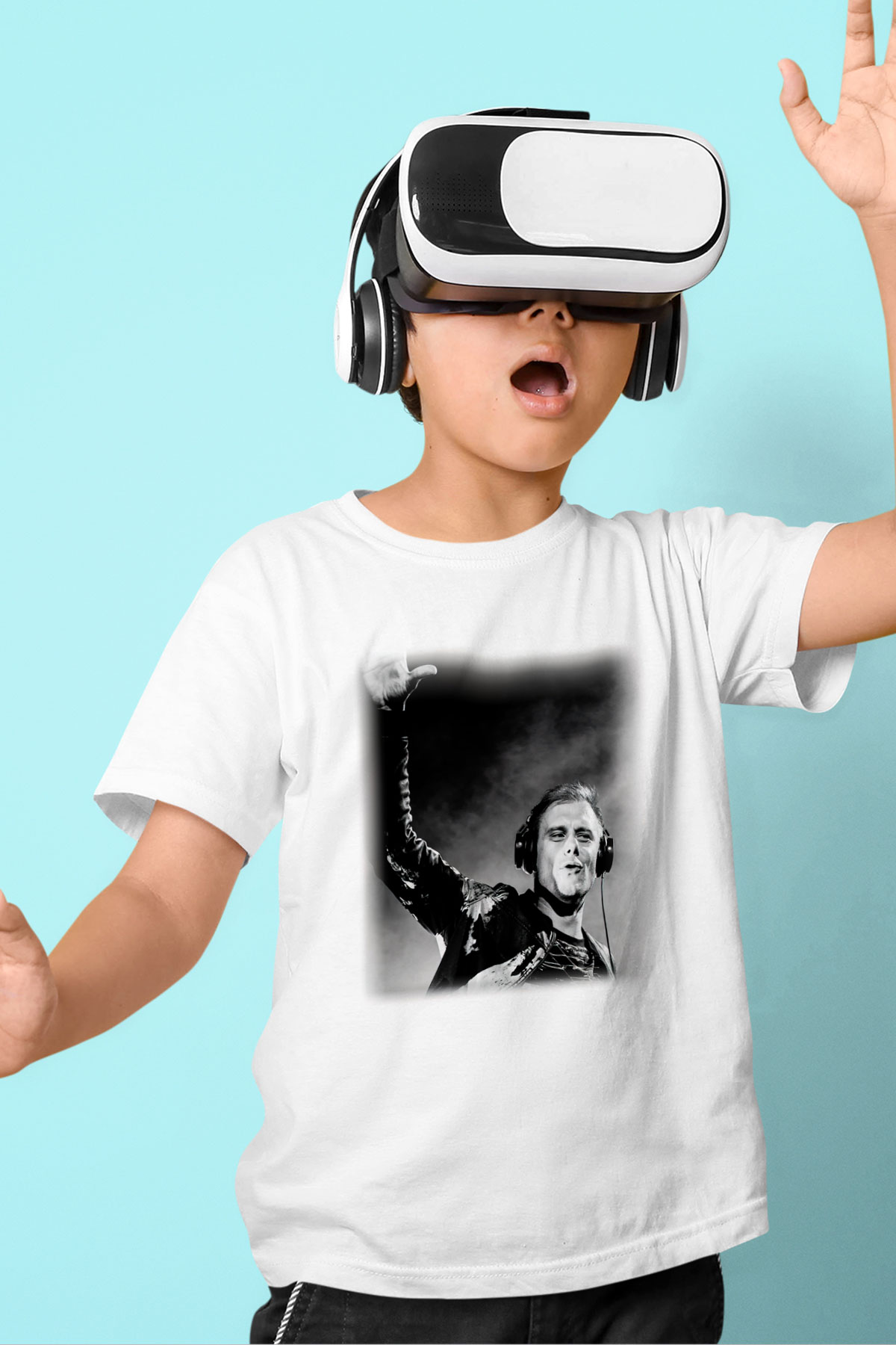 Armin Van Buuren Baskılı Beyaz Unisex Çocuk Tişört
