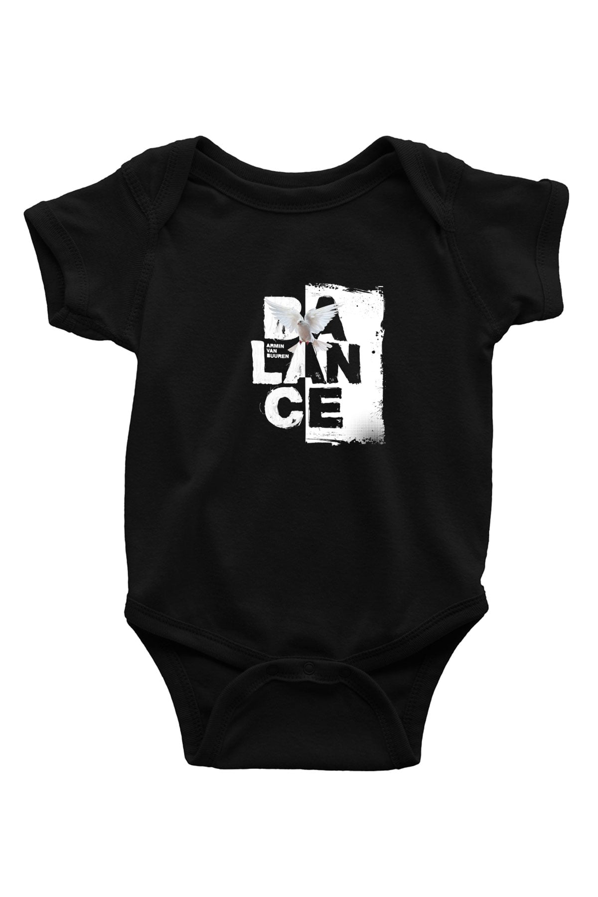Armin Van Buuren Baskılı Unisex Siyah Bebek Body - Zıbın