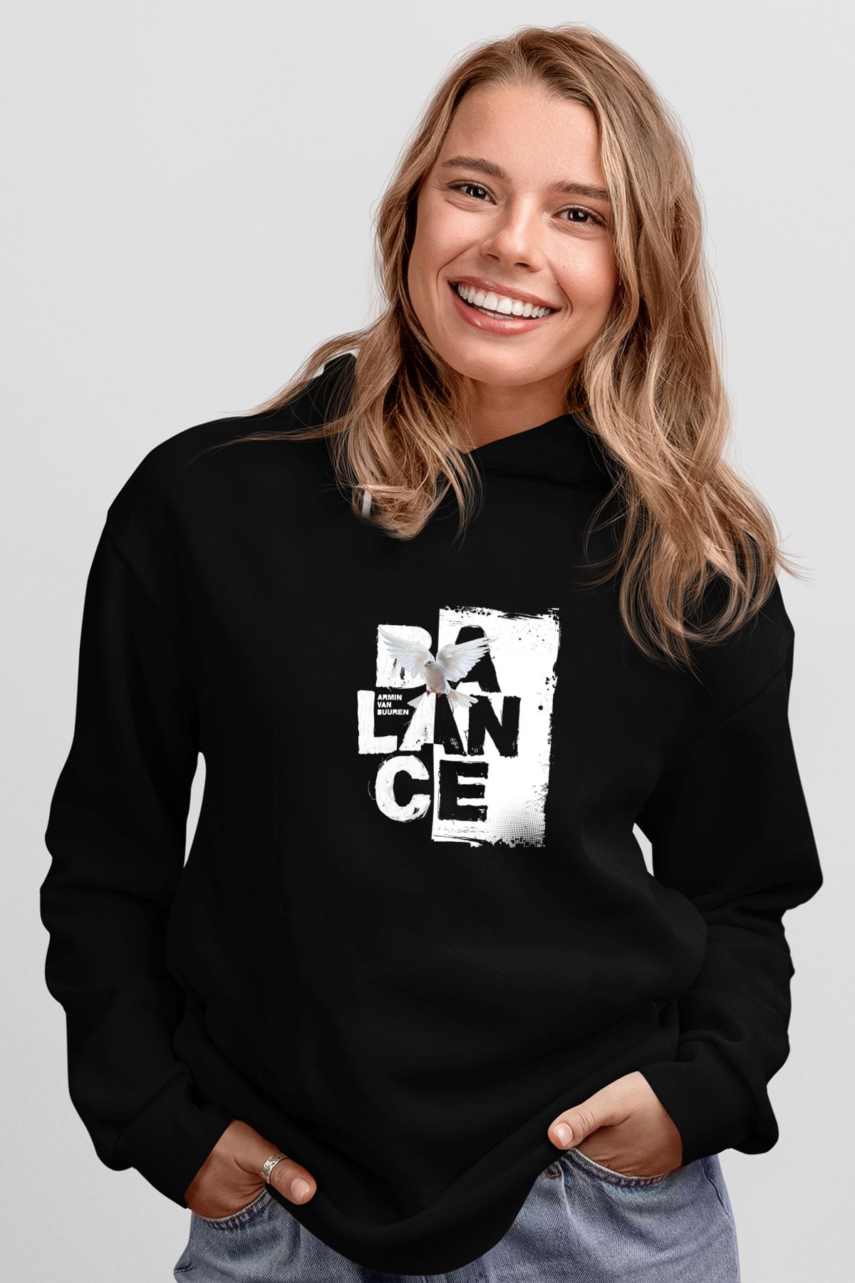 Armin Van Buuren Baskılı Unisex Siyah Hoodie
