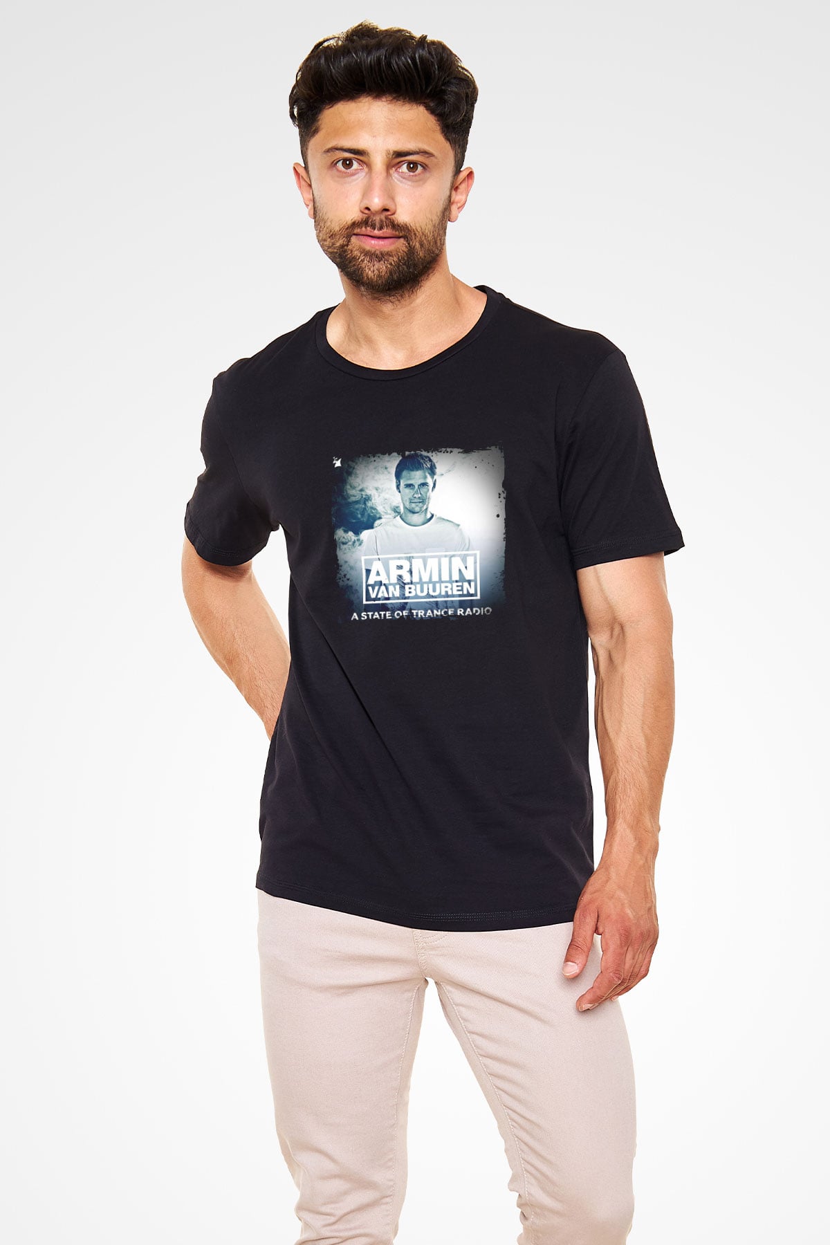 Armin Van Buuren Baskılı Unisex Siyah Tişört