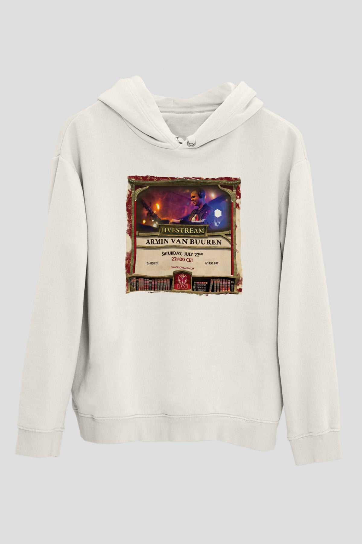 Armin Van Buuren Beyaz Unisex Kapüşonlu Sweatshirt