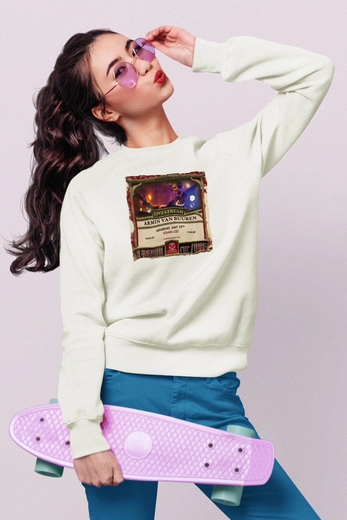Armin Van Buuren Beyaz Unisex Sweatshirt