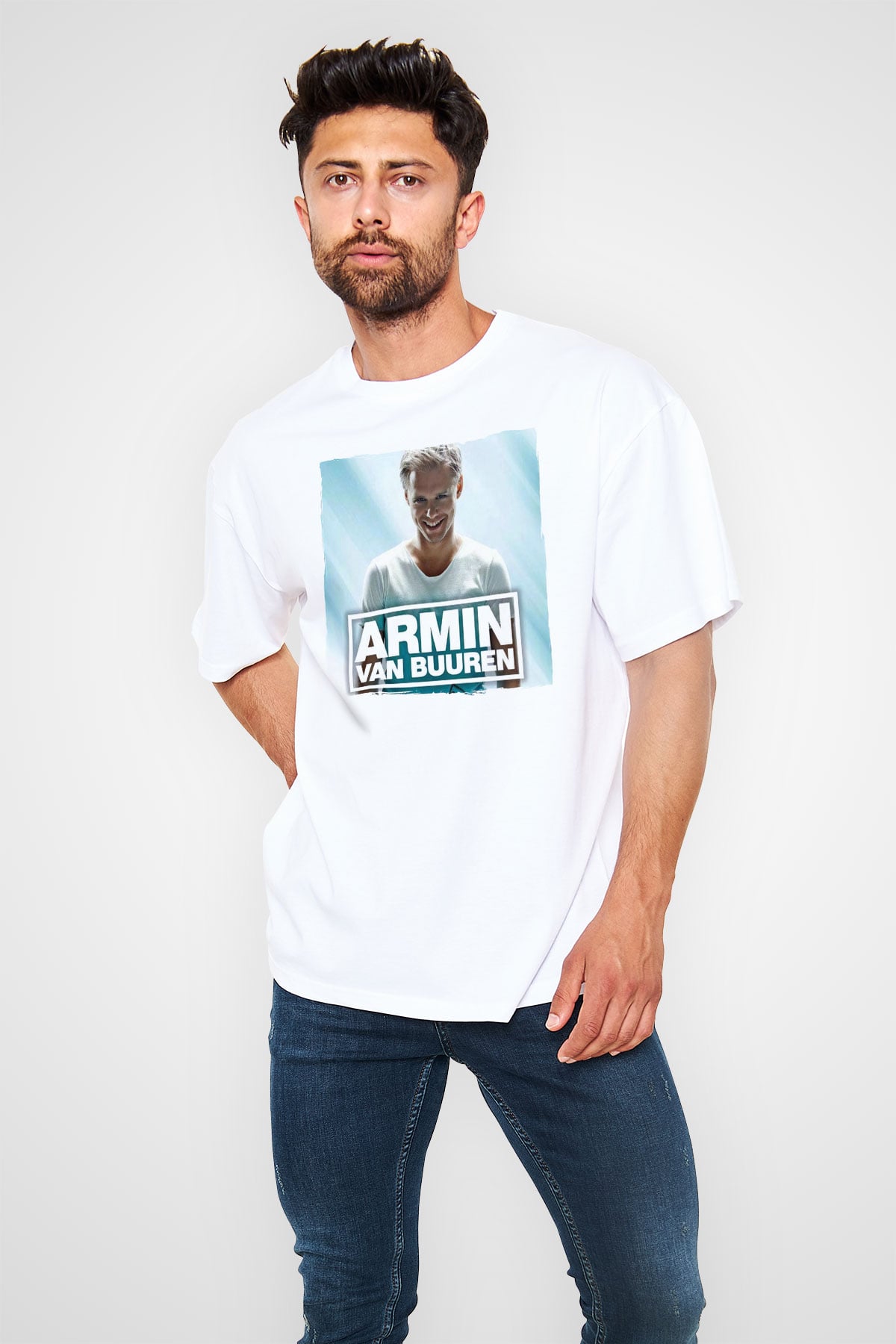 Armin Van Buuren Beyaz Unisex Tişört T-Shirt - TişörtFabrikası