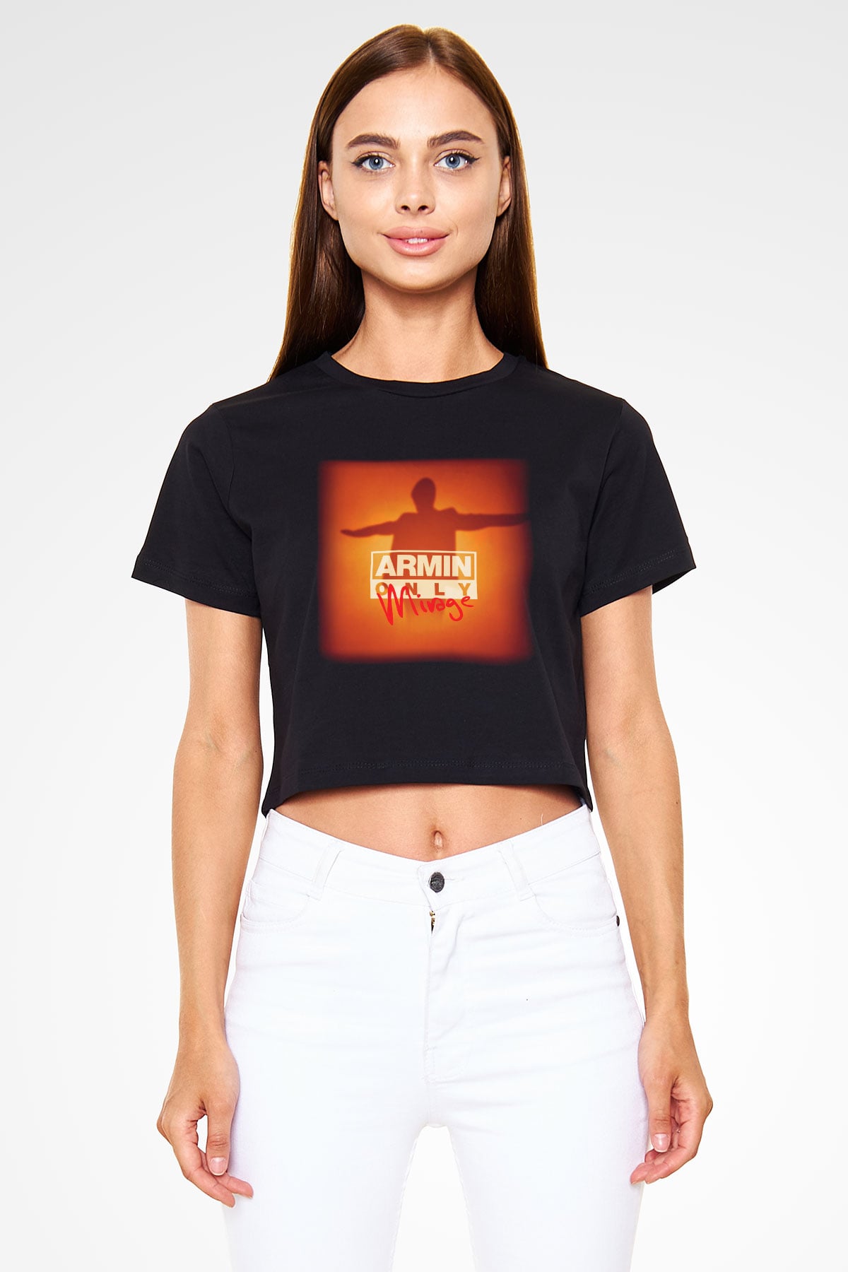 Armin Van Buuren Siyah Crop Top Tişört