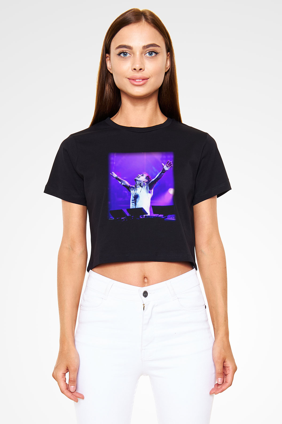 Armin Van Buuren Siyah Crop Top Tişört