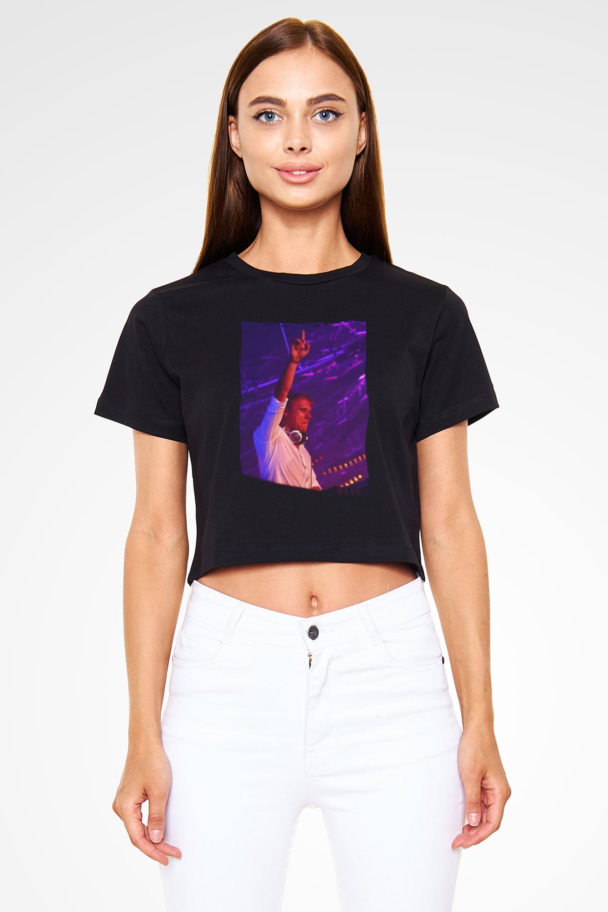 Armin Van Buuren Siyah  Crop Top Tişört