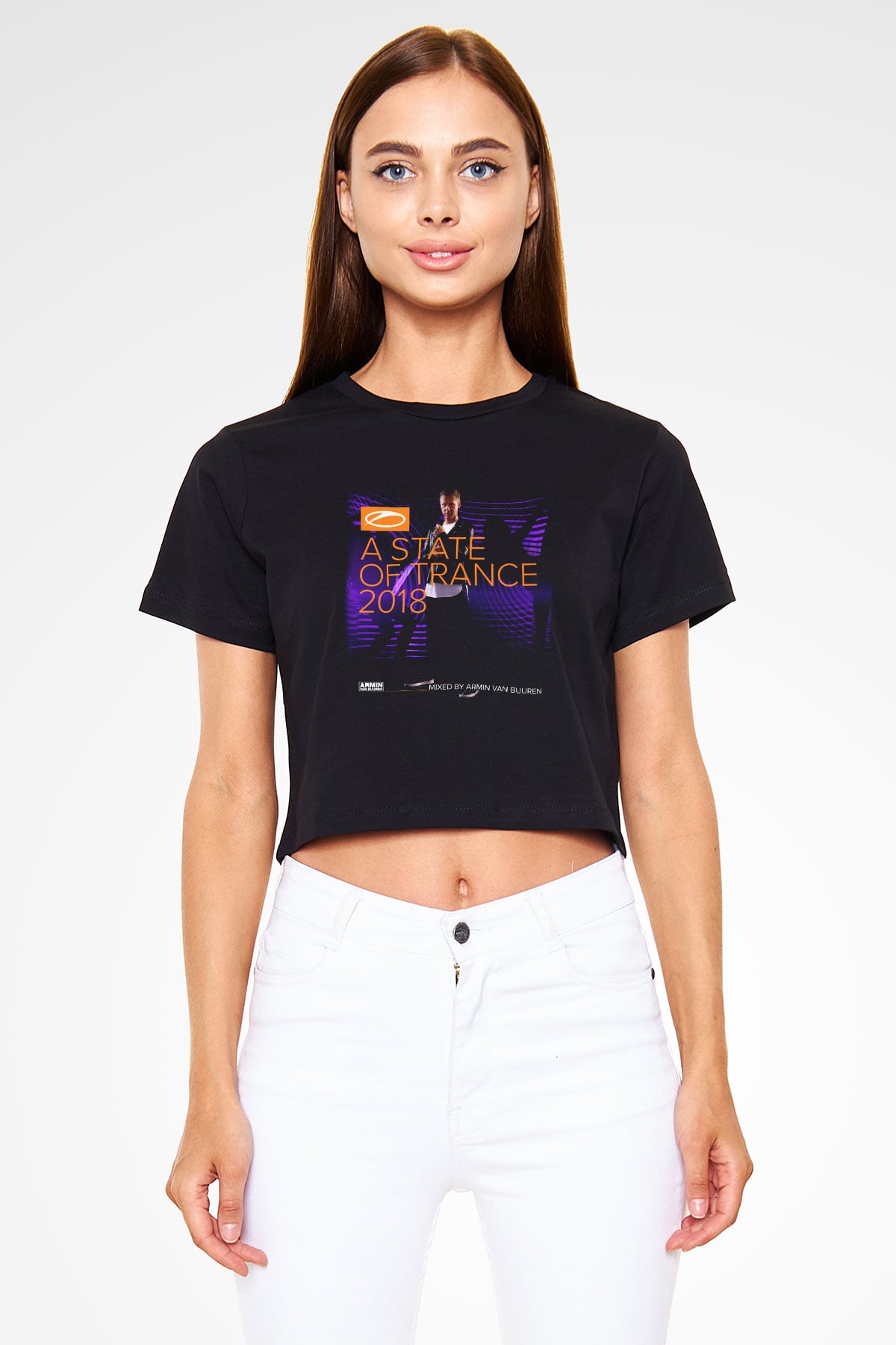 Armin Van Buuren Siyah Crop Top Tişört