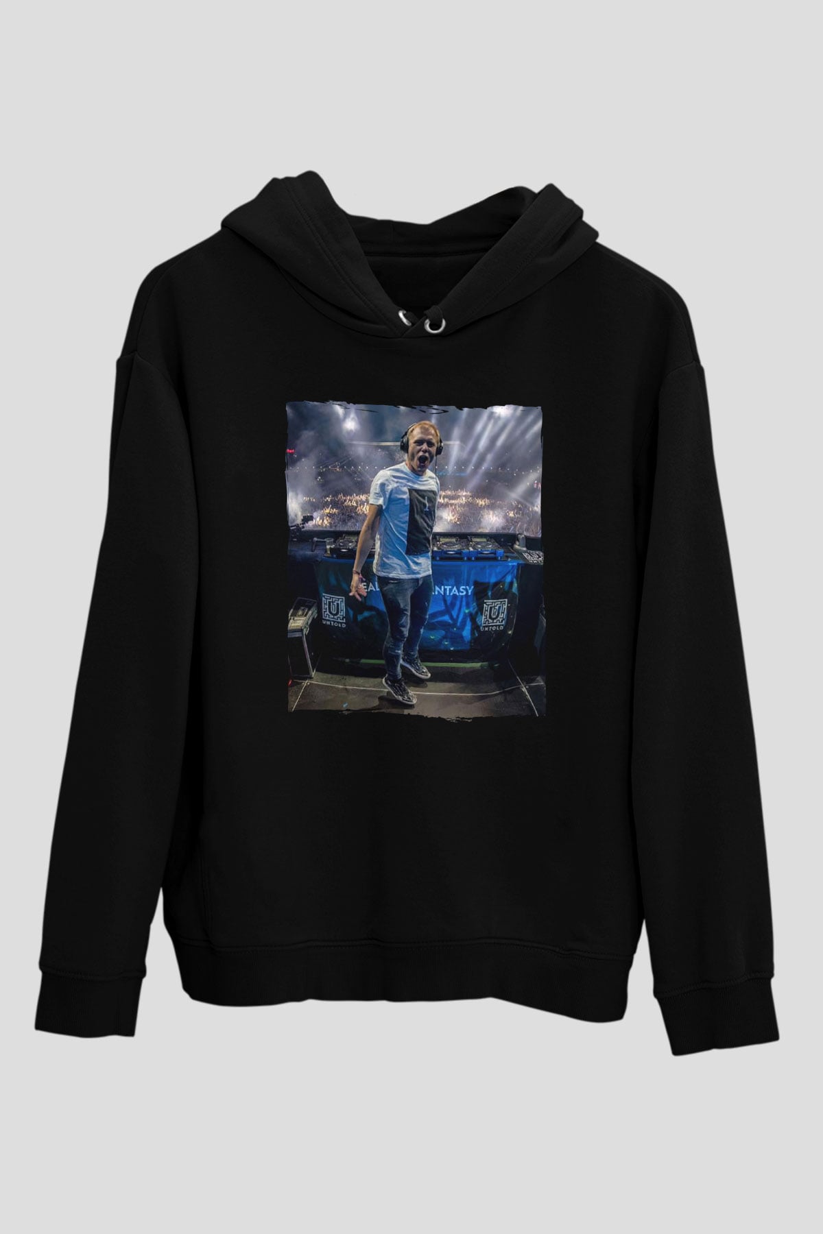 Armin Van Buuren Siyah Unisex Kapüşonlu Sweatshirt