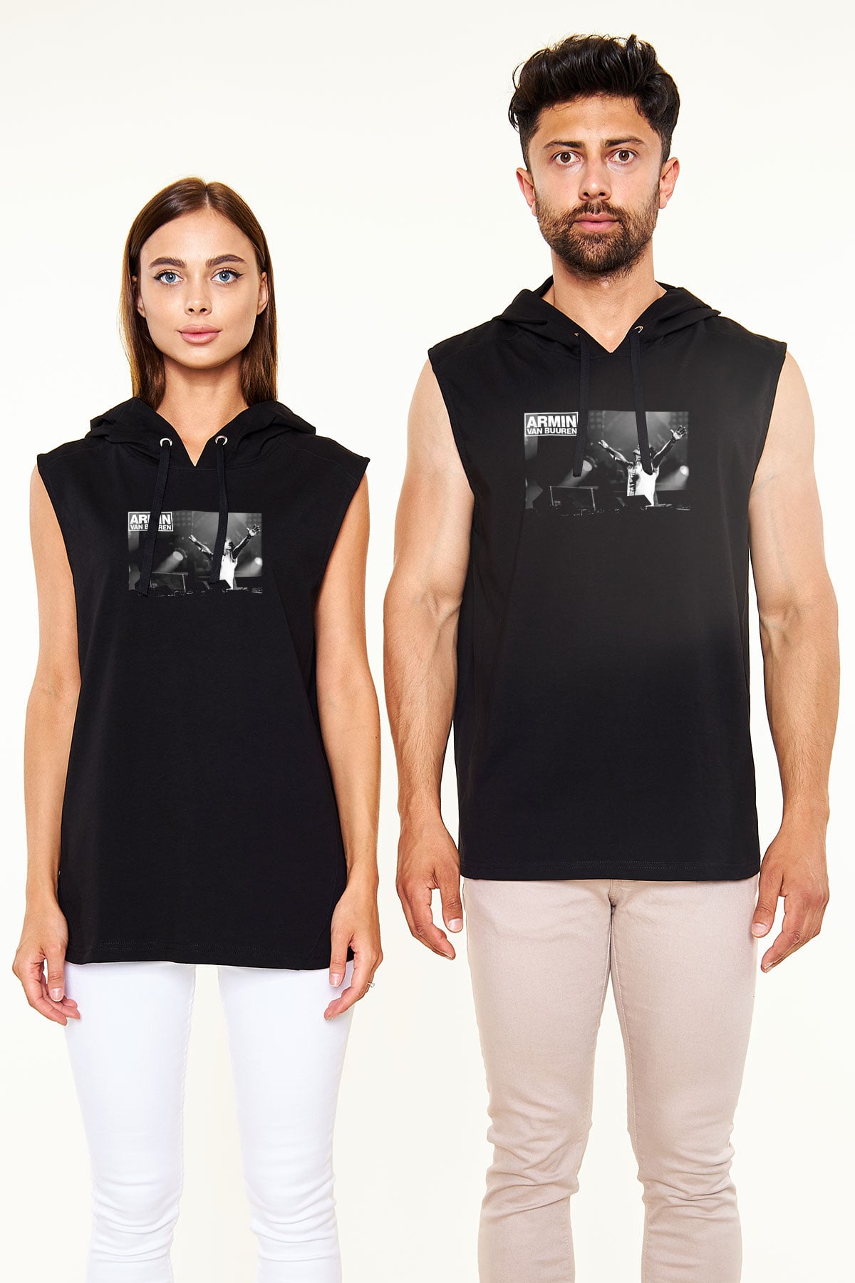 Armin Van Buuren Siyah Unisex Kapüşonlu Kolsuz Tişört