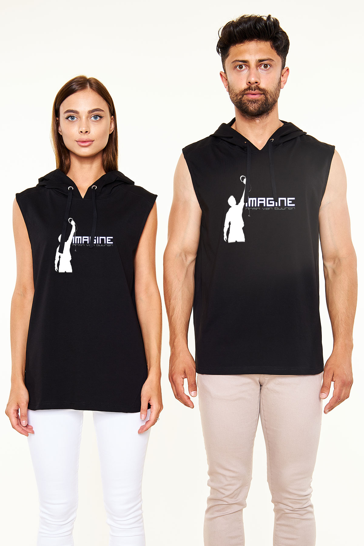 Armin Van Buuren Siyah Unisex Kapüşonlu Kolsuz Tişört