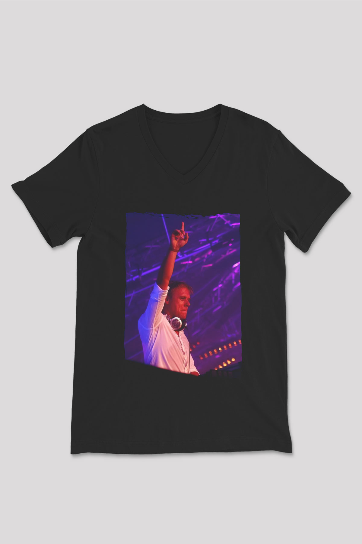 Armin Van Buuren Siyah Unisex V Yaka Tişört