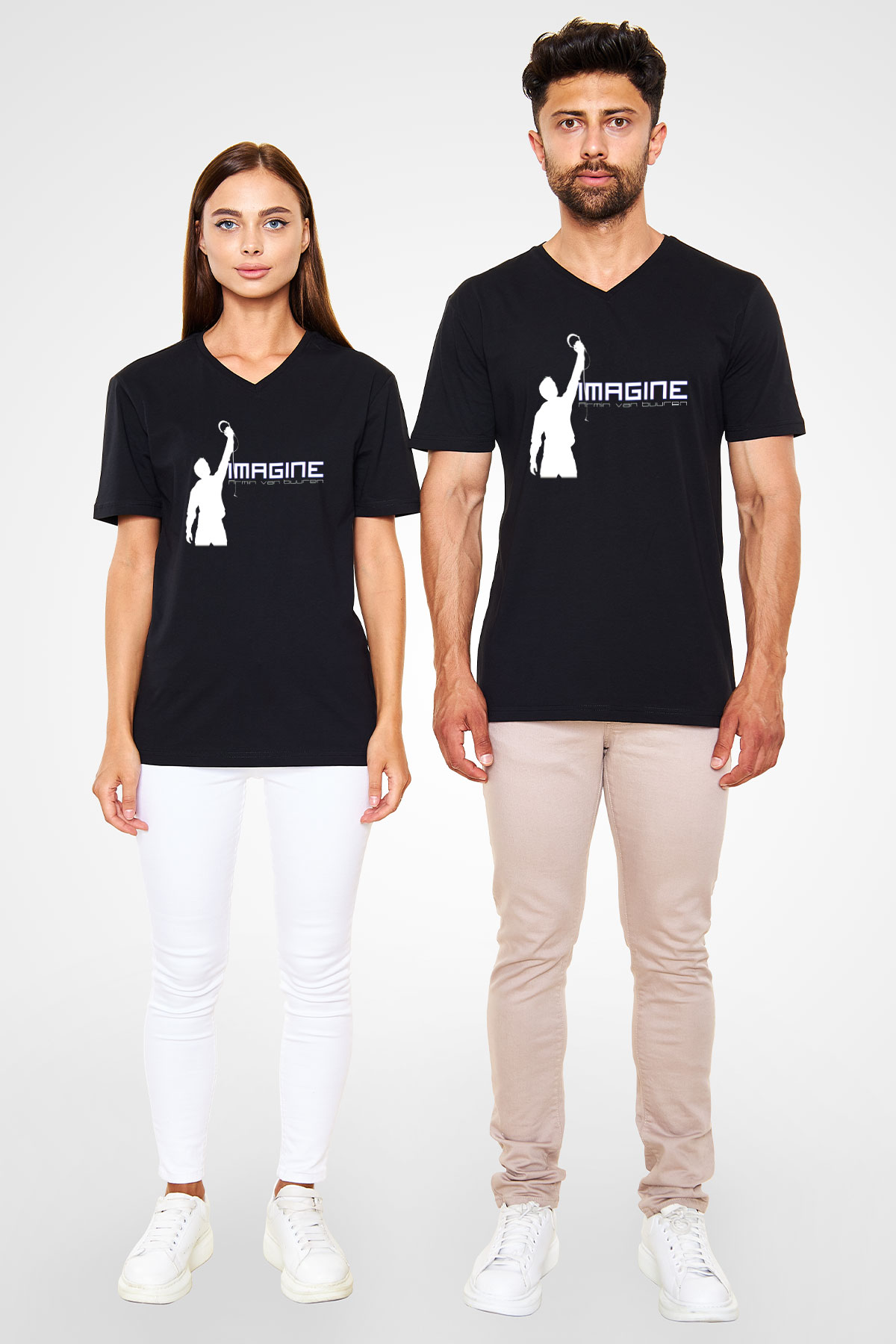 Armin Van Buuren Siyah Unisex V Yaka Tişört T-Shirt