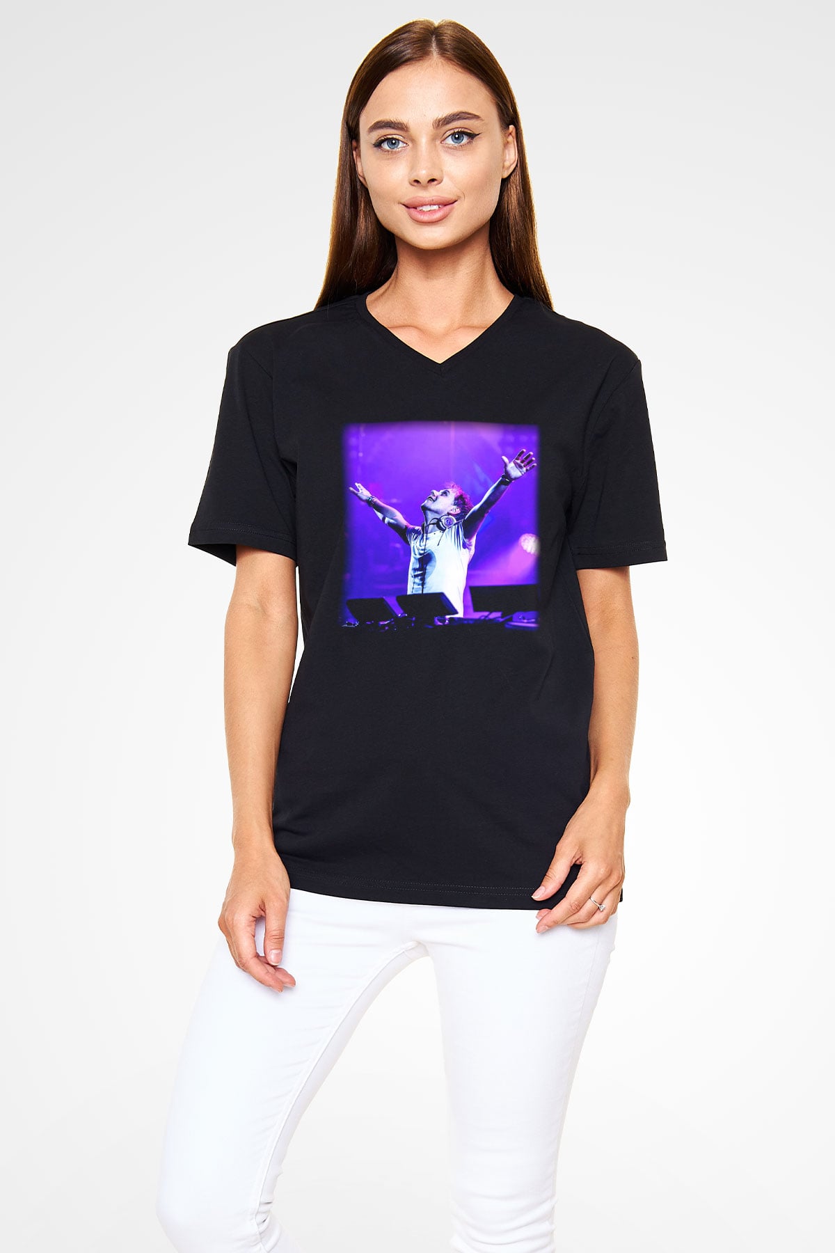 Armin Van Buuren Siyah Unisex V Yaka Tişört T-Shirt