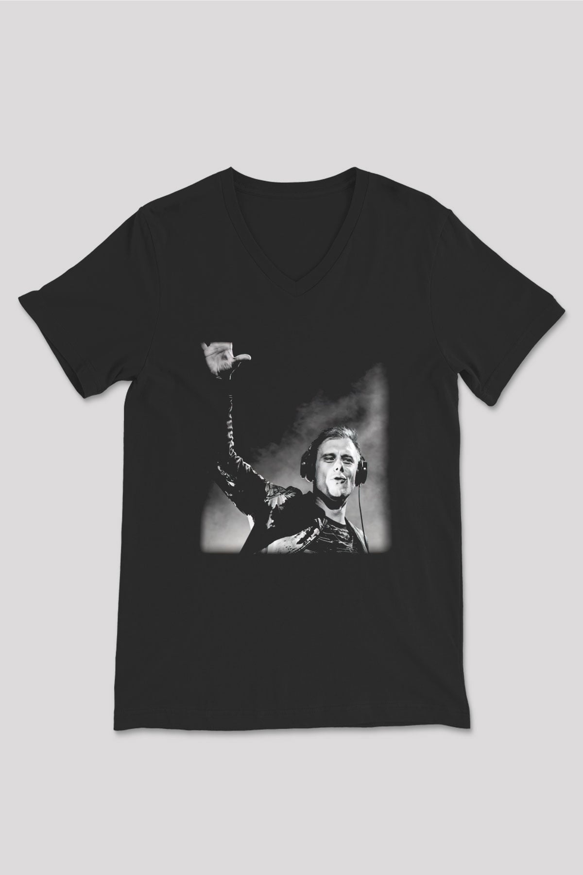 Armin Van Buuren Siyah Unisex V Yaka Tişört T-Shirt