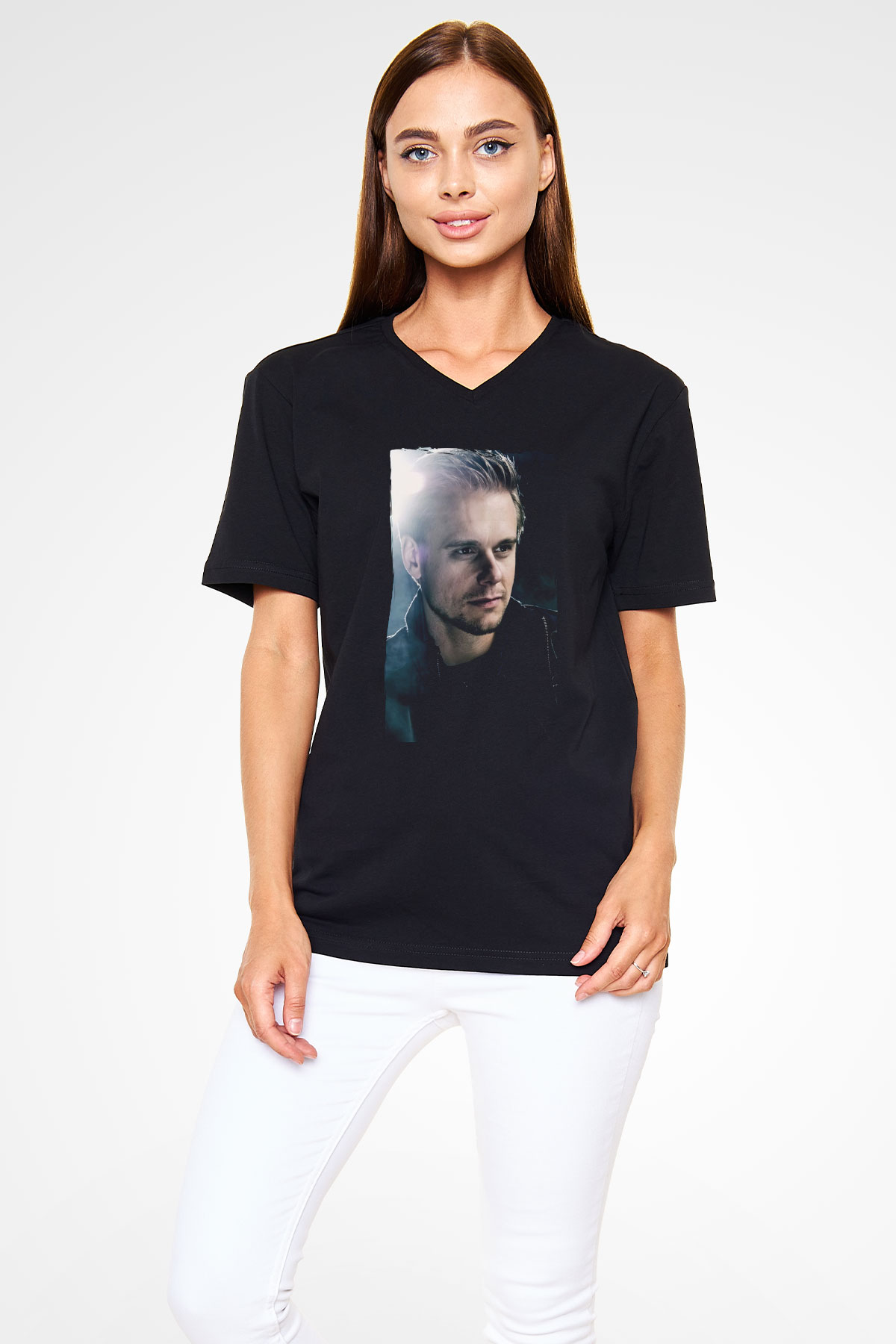 Armin Van Buuren Siyah Unisex V Yaka Tişört