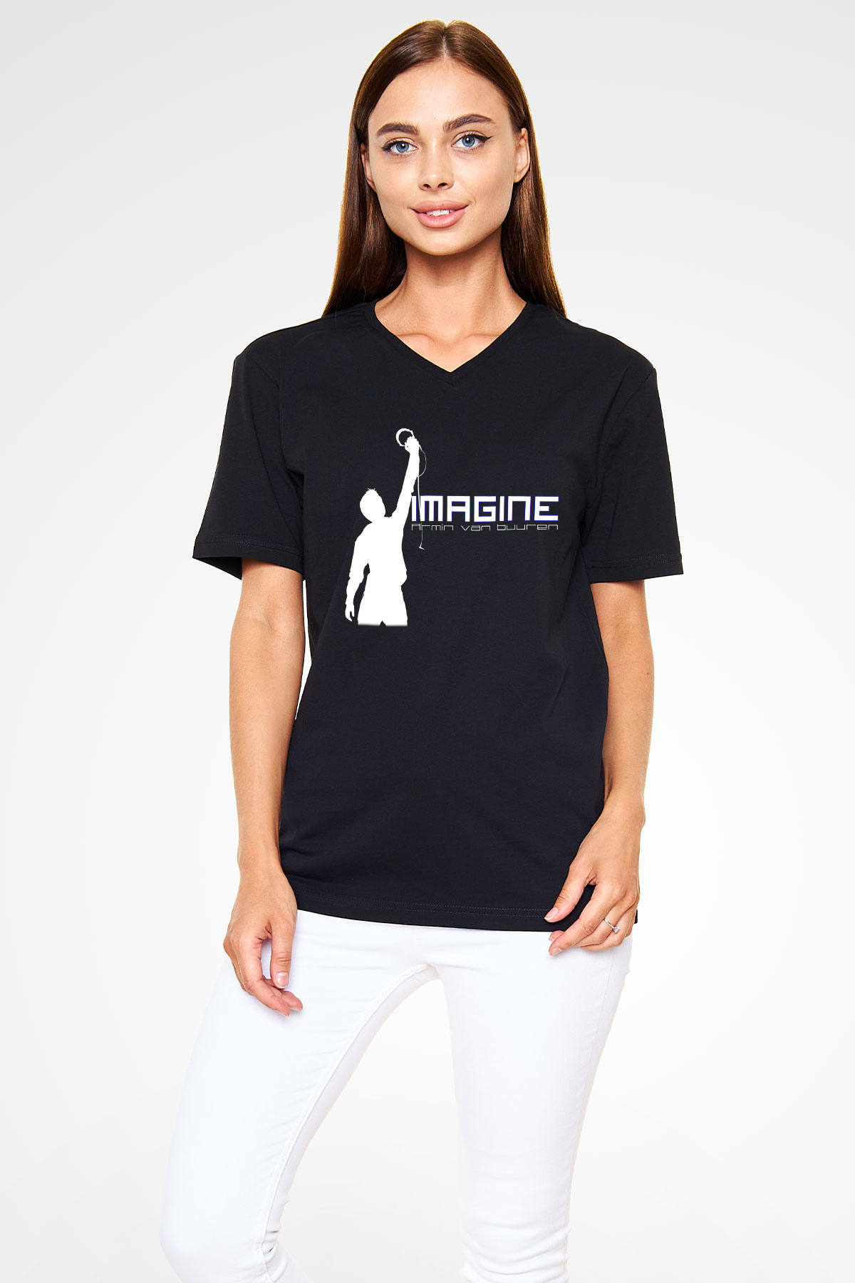 Armin Van Buuren Siyah Unisex V Yaka Tişört T-Shirt