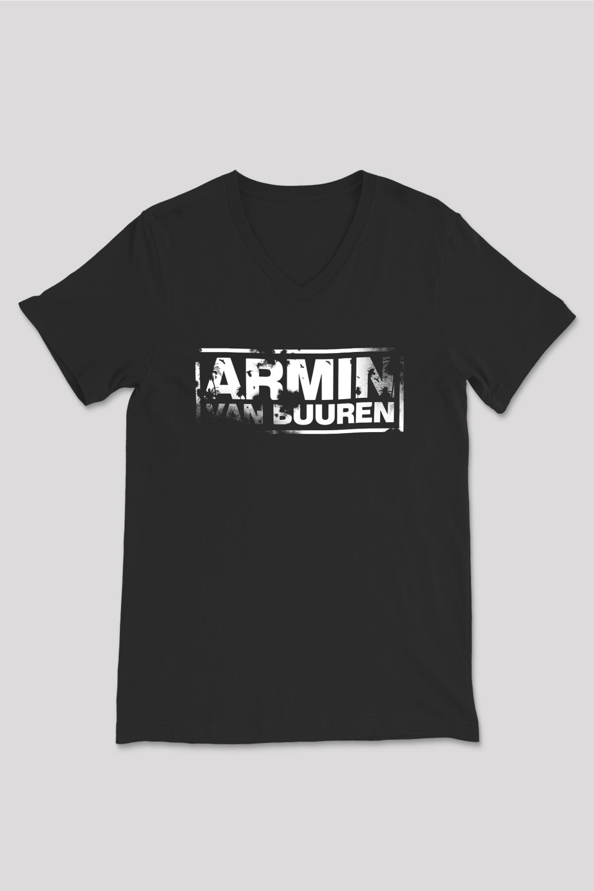 Armin Van Buuren Siyah Unisex V Yaka Tişört T-Shirt