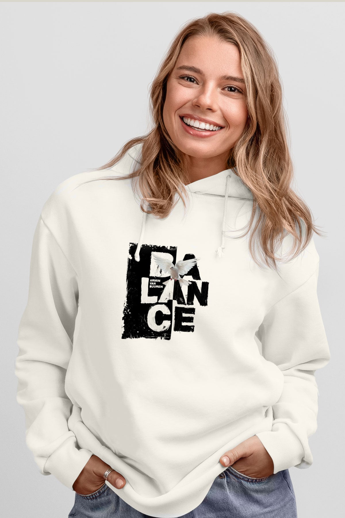 Armin Van BuurenBaskılı Beyaz Hoodie