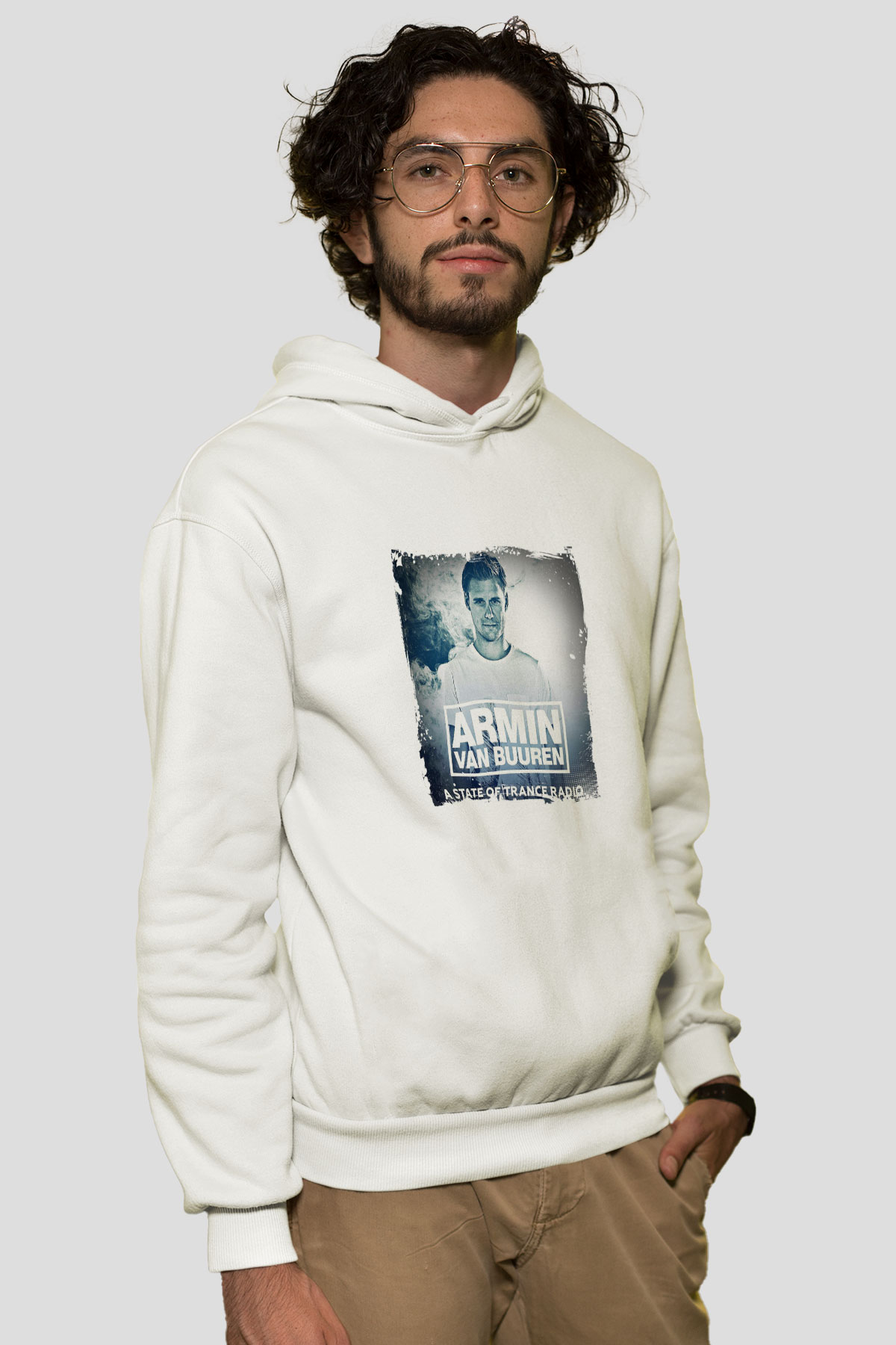 Armin Van BuurenBaskılı Beyaz Hoodie