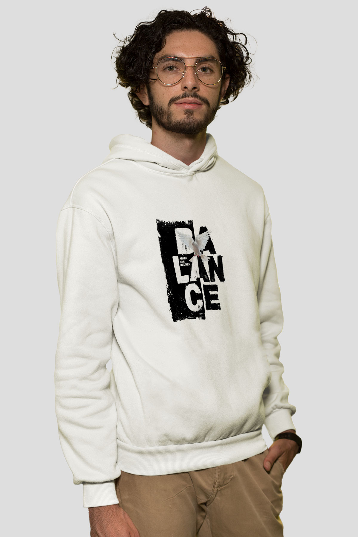 Armin Van BuurenBaskılı Beyaz Hoodie