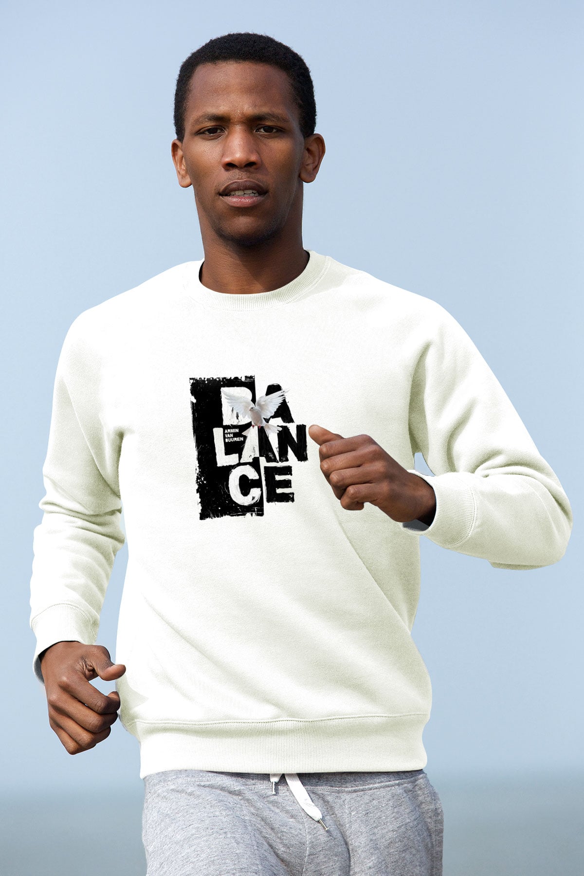 Armin Van BuurenBaskılı Beyaz Sweatshirt