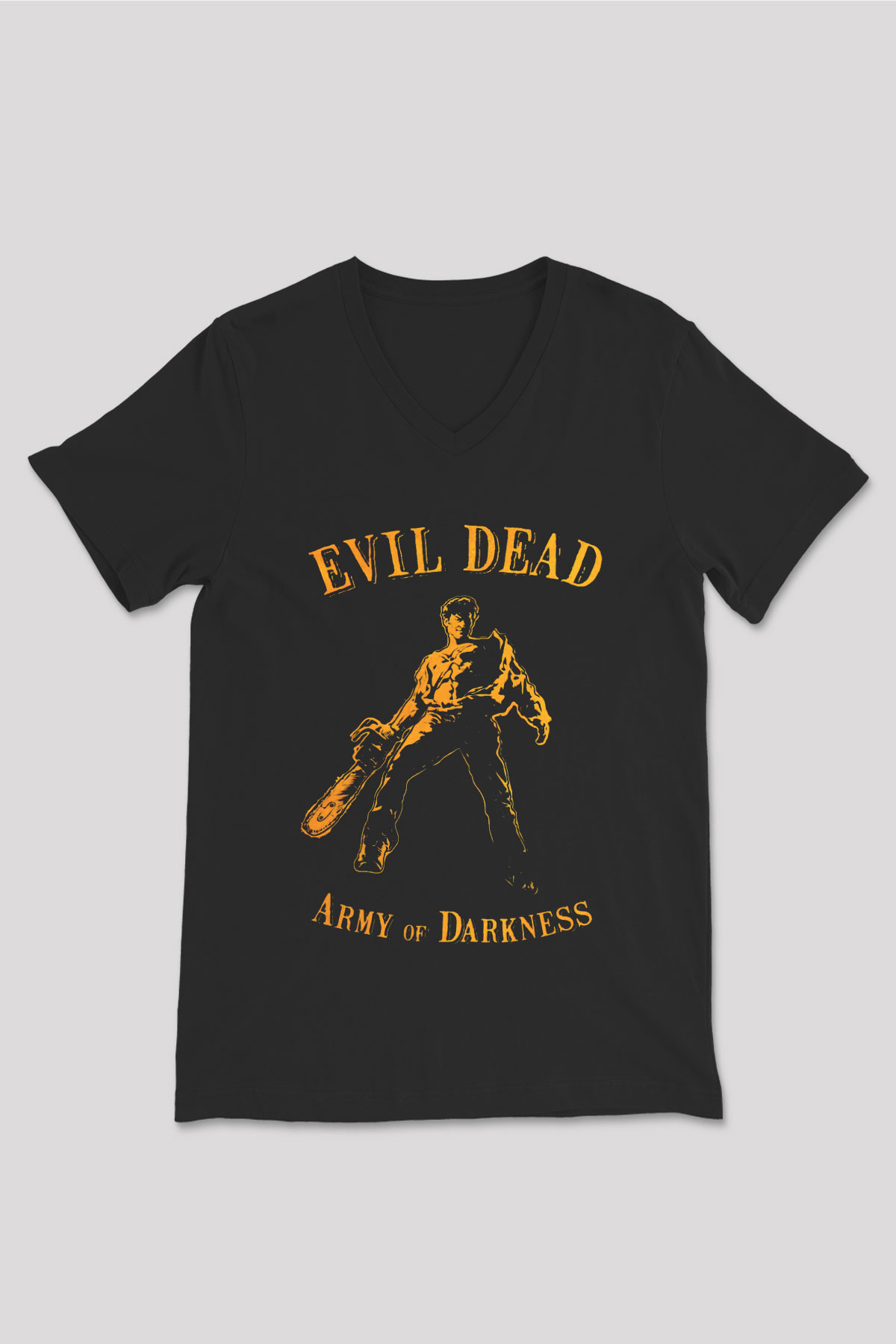 Army of Darkness Siyah Unisex  V Yaka Tişört