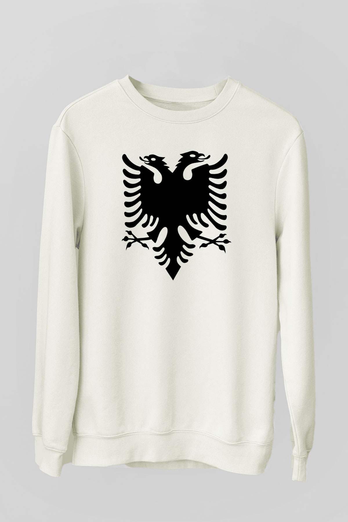 Arnavutluk Beyaz Unisex Sweatshirt