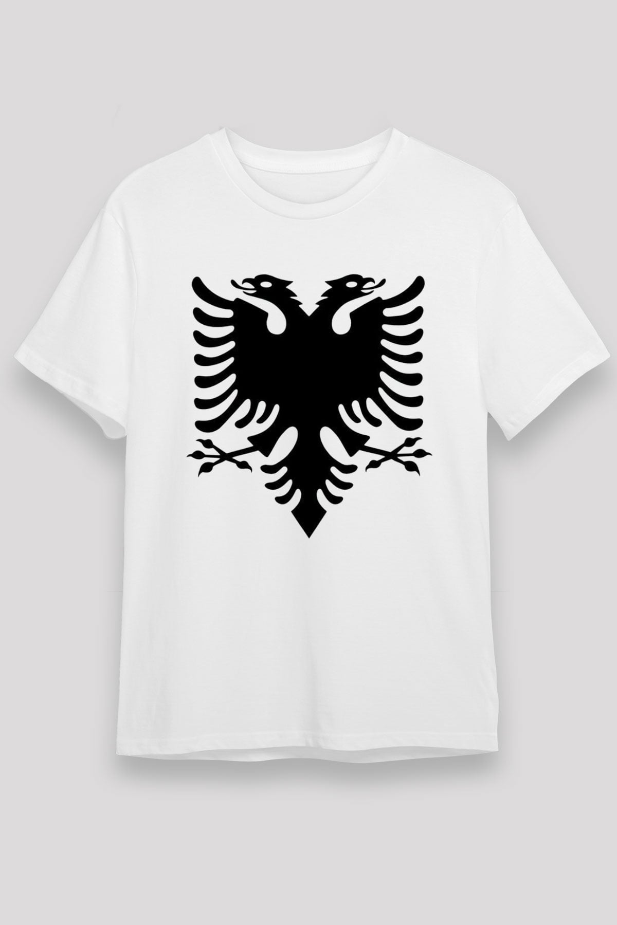 Arnavutluk Beyaz Unisex Tişört T-Shirt - TişörtFabrikası