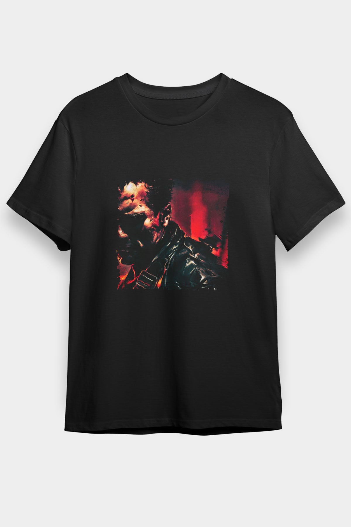 Arnold Schwarzenegger Baskılı Unisex Siyah Tişört