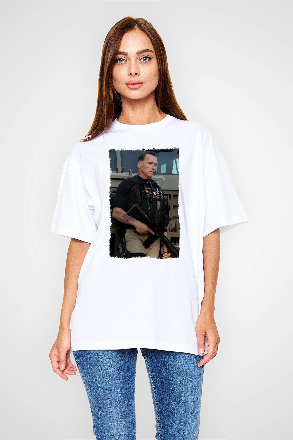 Arnold Schwarzenegger Beyaz Unisex Tişört T-Shirt - TişörtFabrikası