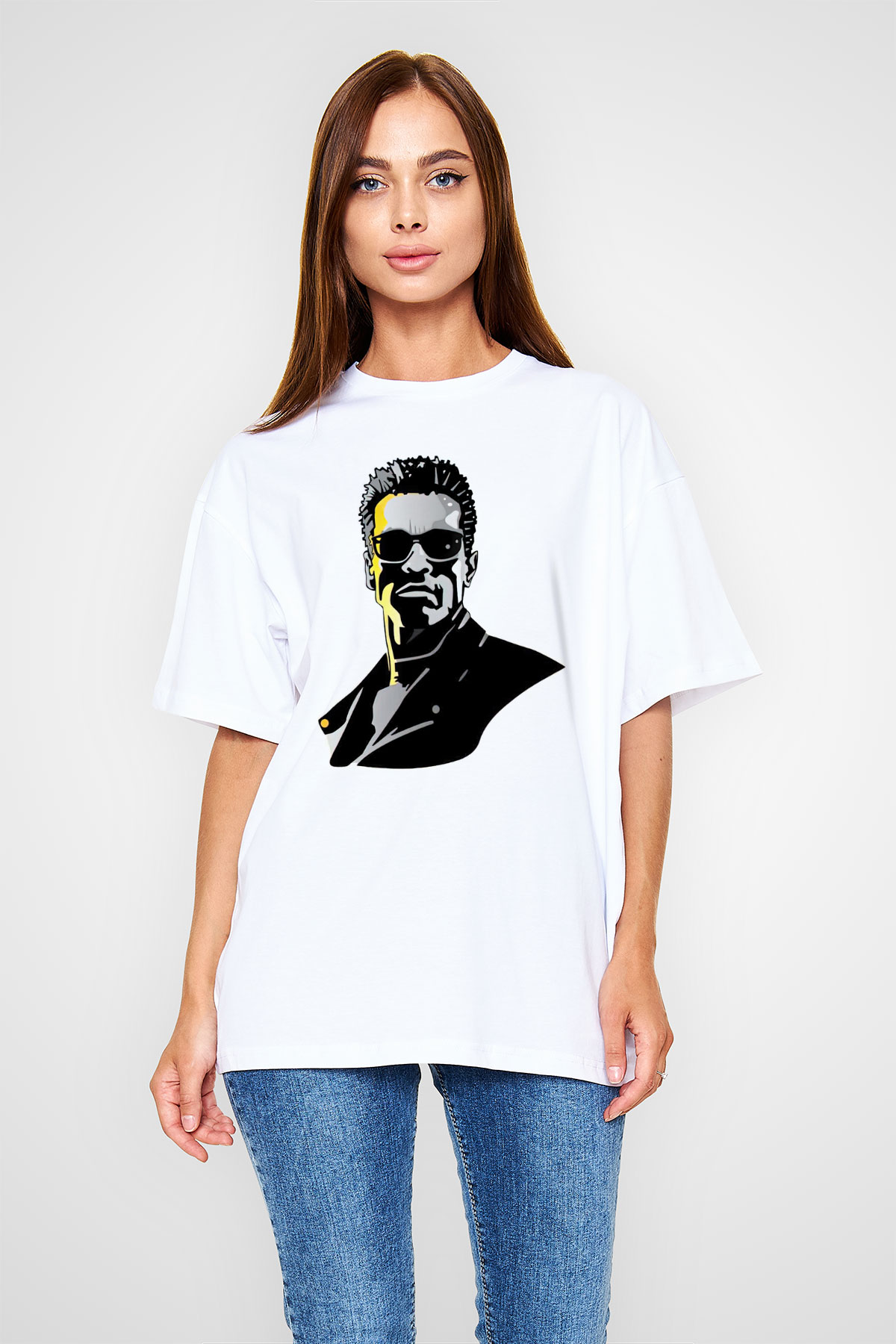 Arnold Schwarzenegger Beyaz Unisex Tişört T-Shirt - TişörtFabrikası