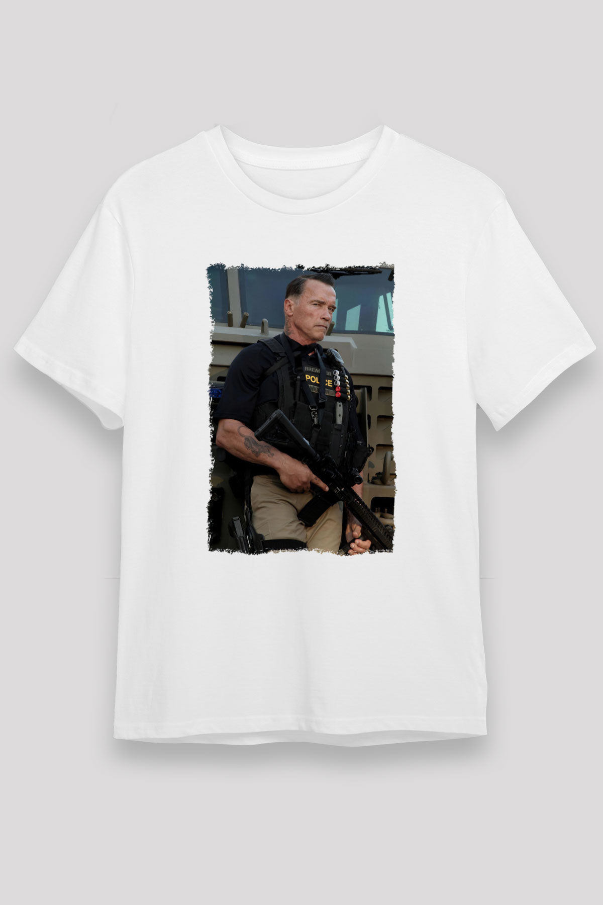 Arnold Schwarzenegger Beyaz Unisex Tişört T-Shirt - TişörtFabrikası