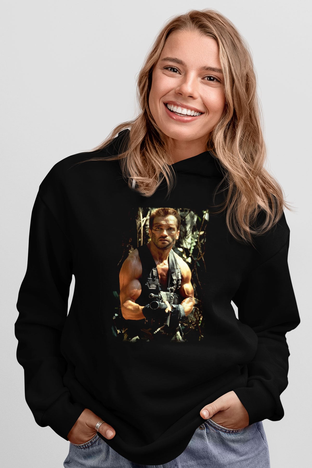 Arnold Schwarzenegger Siyah Unisex Hoodie
