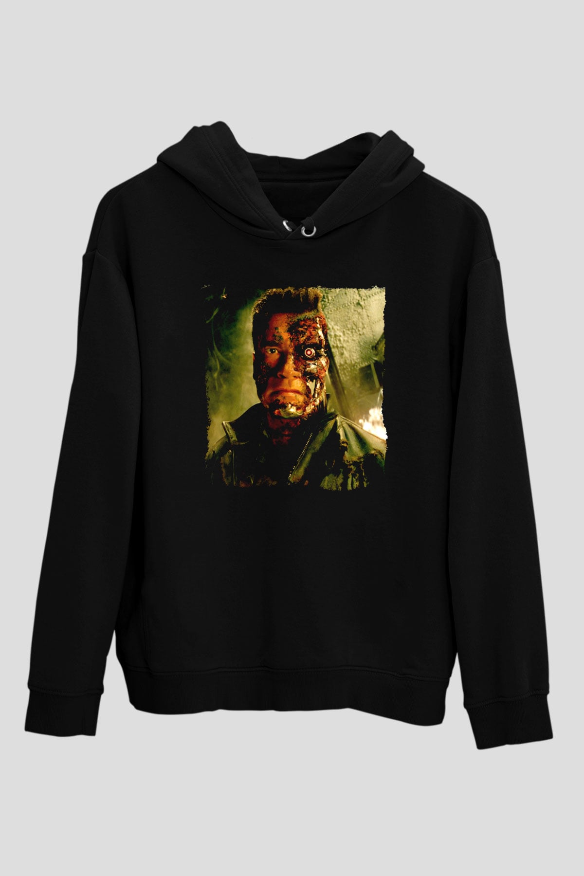 Arnold Schwarzenegger Siyah Unisex Kapüşonlu Sweatshirt