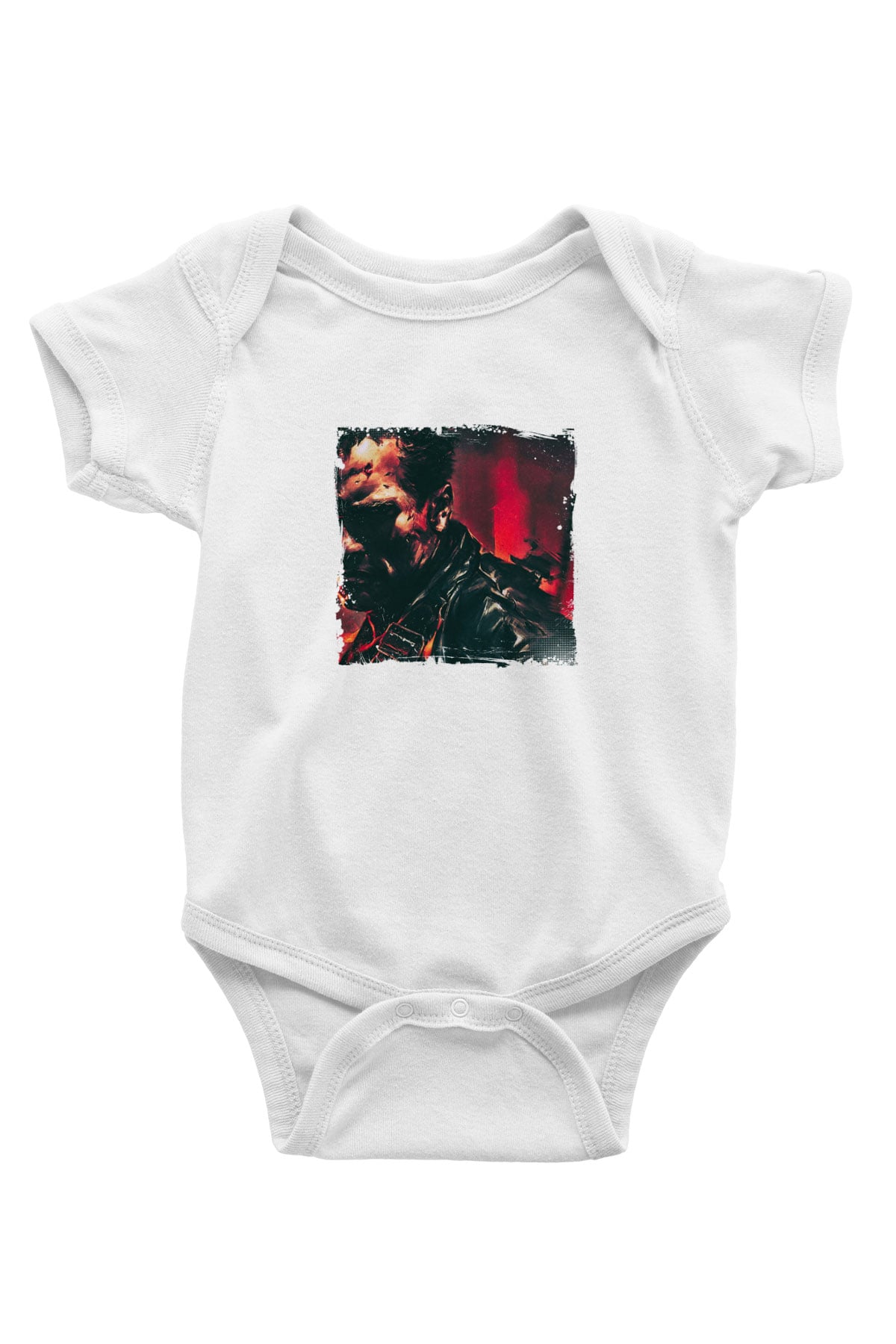 Arnold Schwarzenegger Unisex Baskılı Beyaz Bebek Body - Zıbın