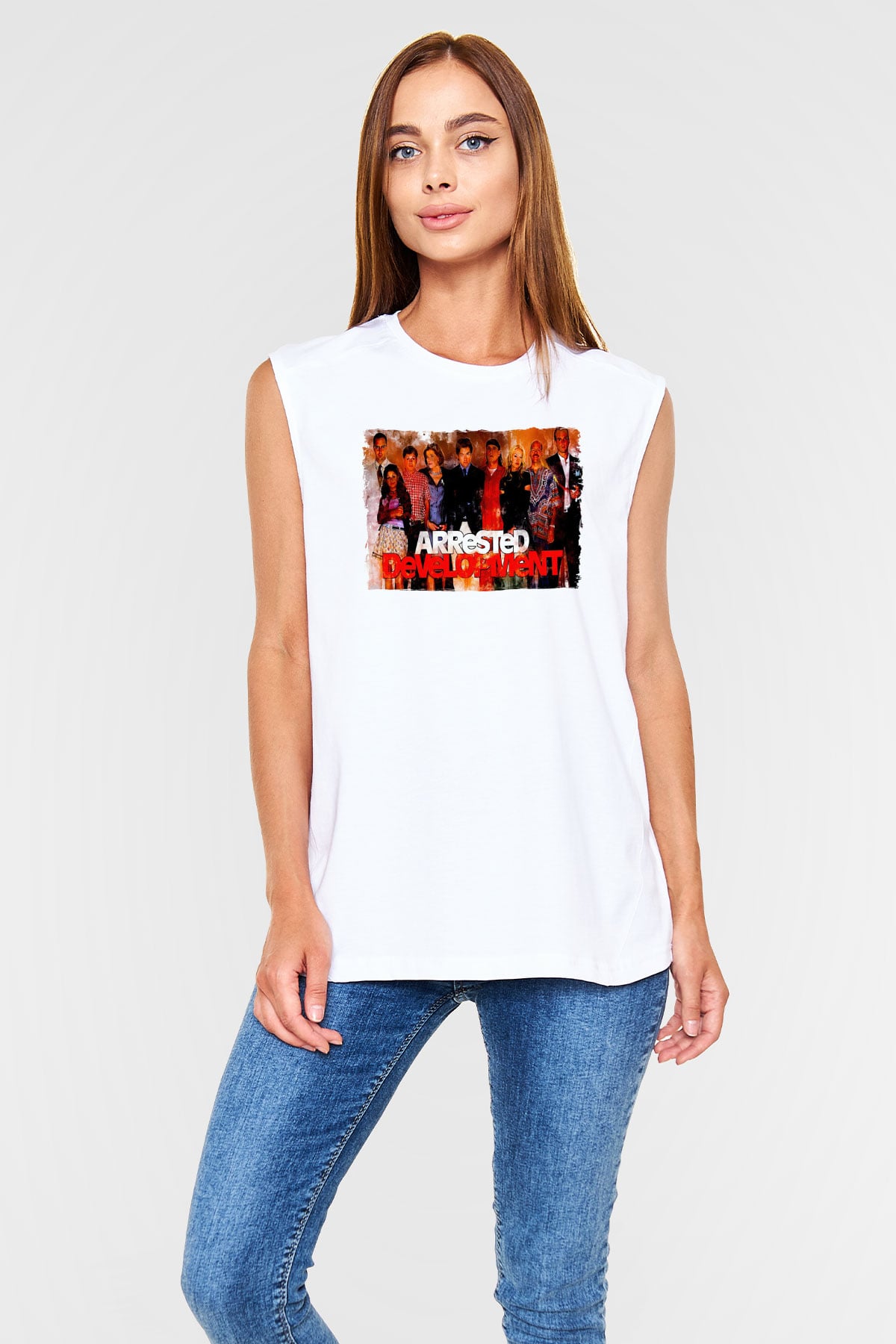 Arrested Development Beyaz Unisex Kolsuz Tişört