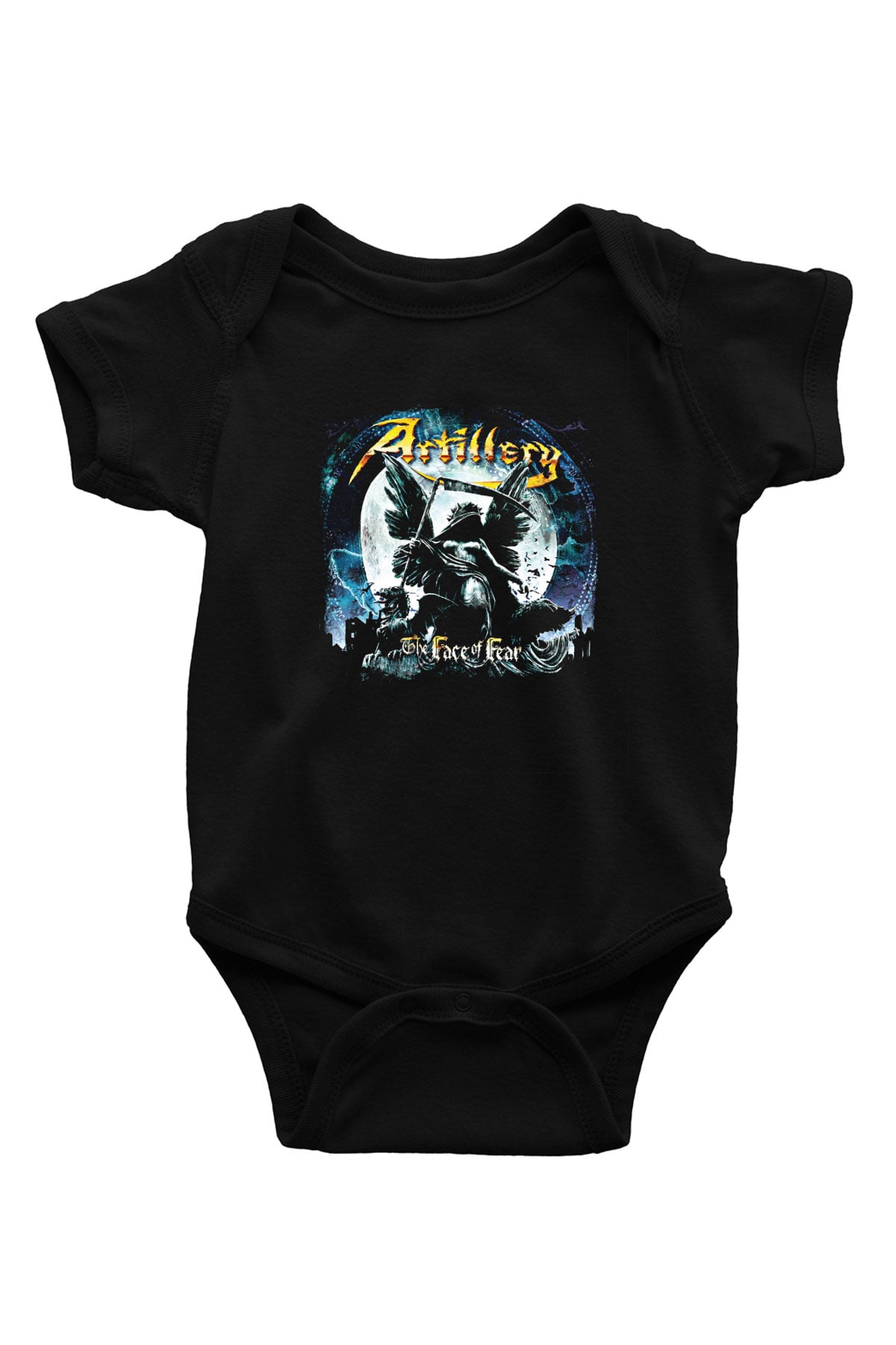 Artillery Baskılı Unisex Siyah Bebek Body - Zıbın