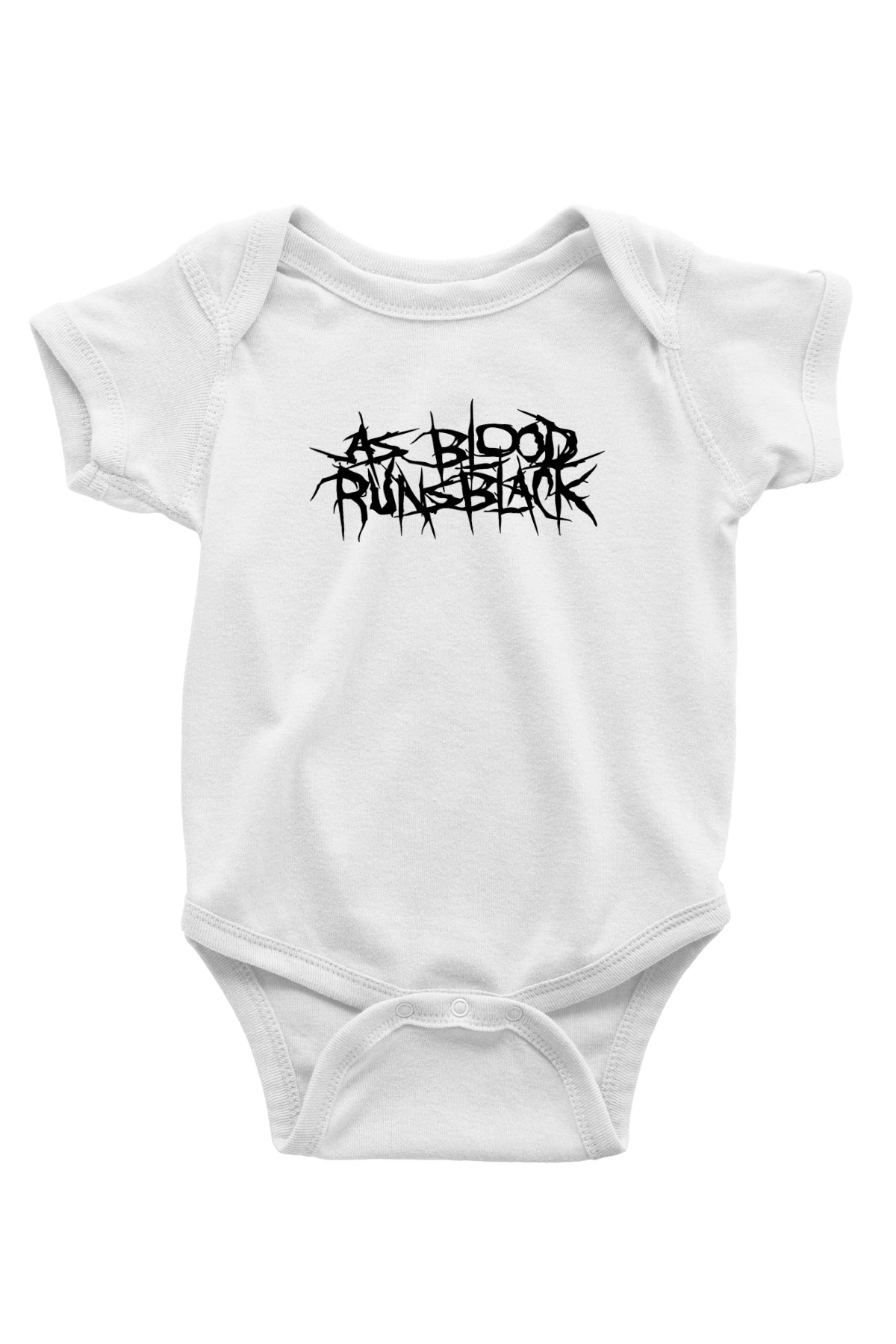 As Blood Runs Black Baskılı Beyaz Unisex Bebek Body - Zıbın