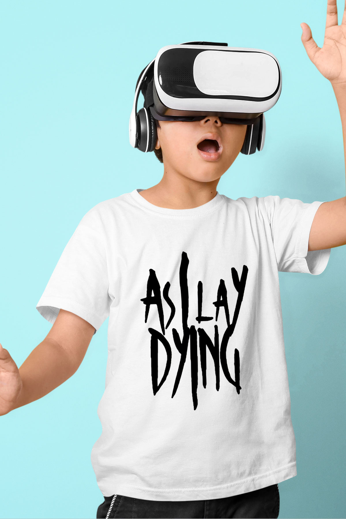 As I Lay Dying Baskılı Beyaz Unisex Çocuk Tişört
