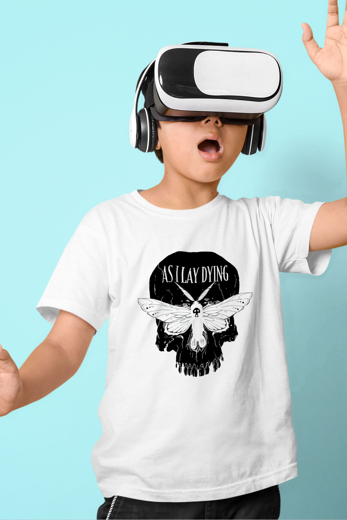 As I Lay Dying Baskılı Beyaz Unisex Çocuk Tişört
