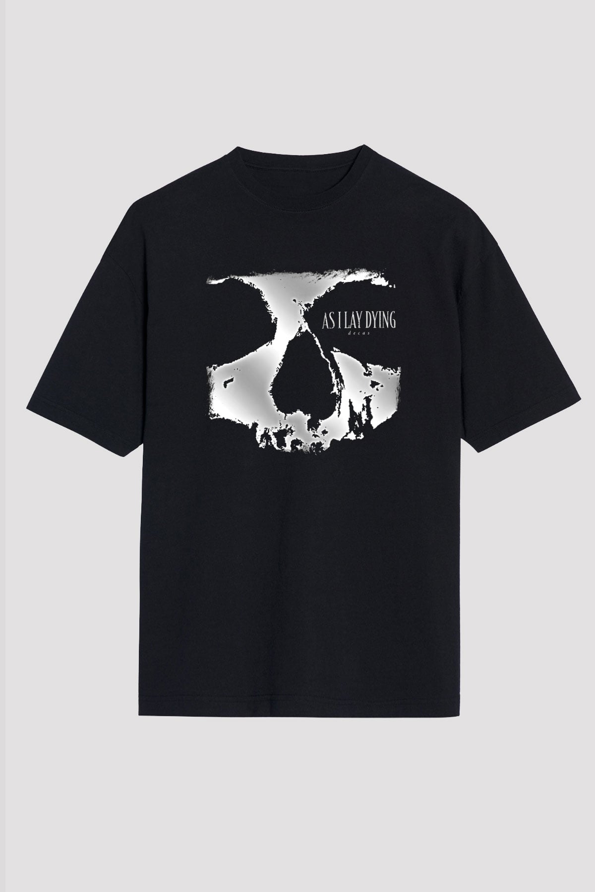 As I Lay Dying Baskılı Unisex Siyah Oversize Tişört