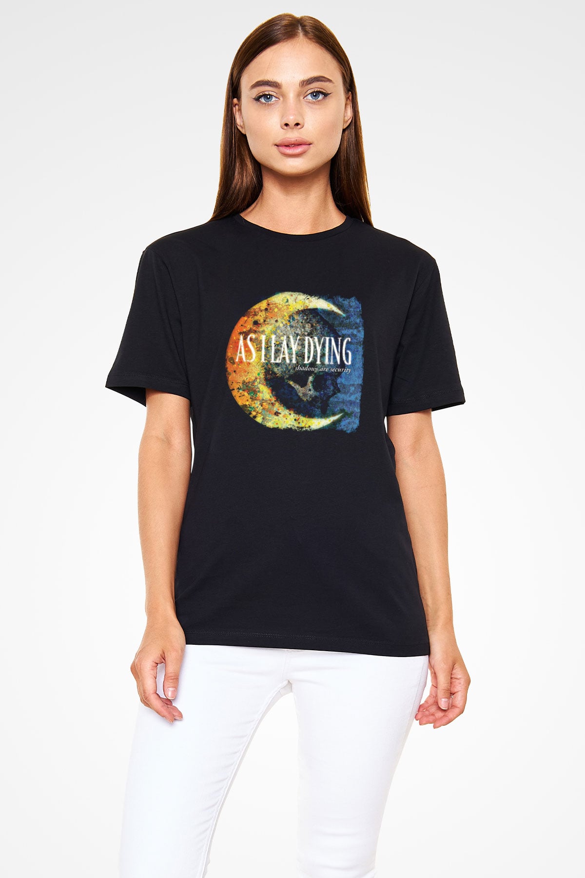 As I Lay Dying Baskılı Unisex Siyah Tişört
