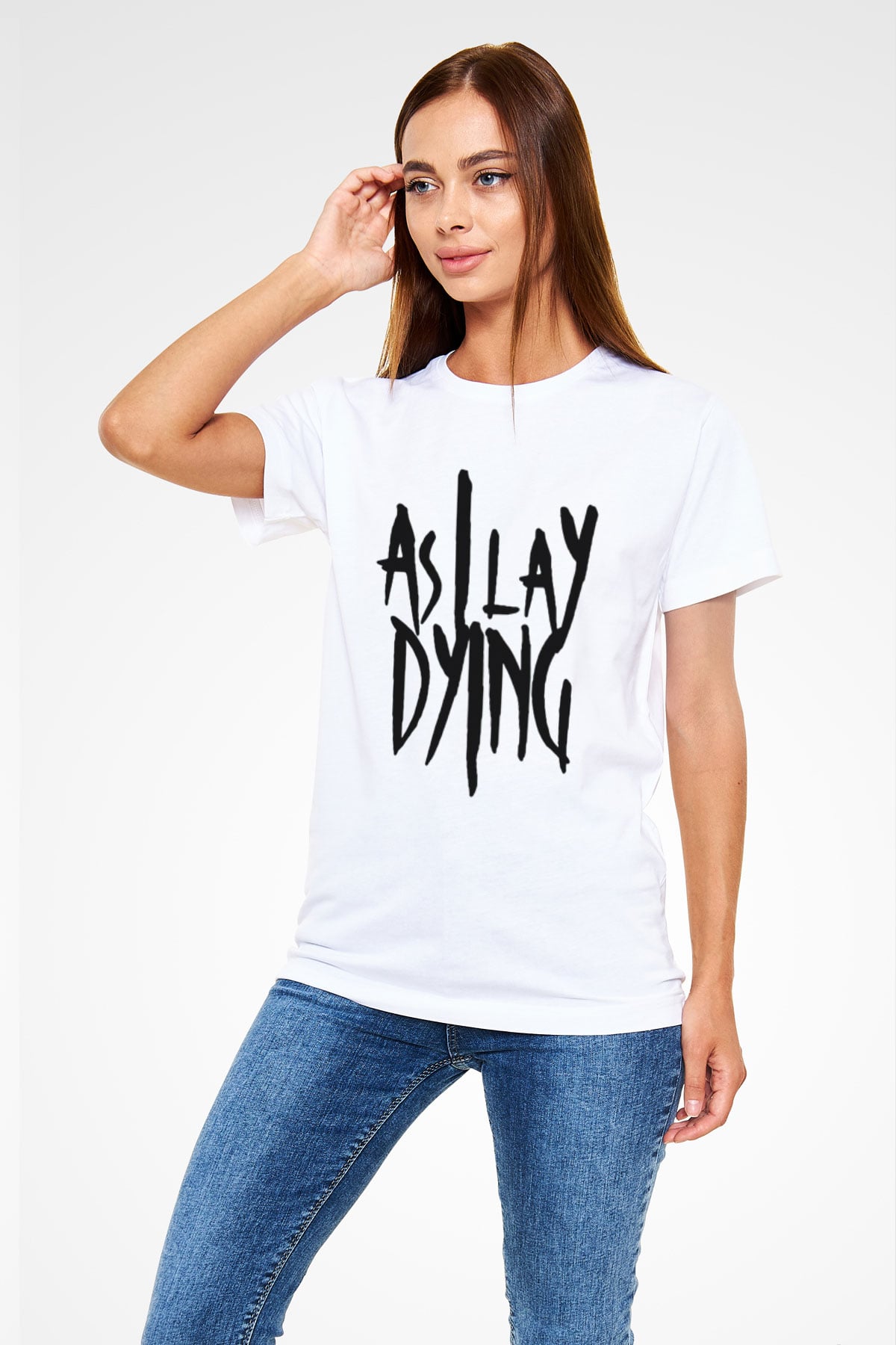 As I Lay Dying Beyaz Unisex Tişört T-Shirt - TişörtFabrikası