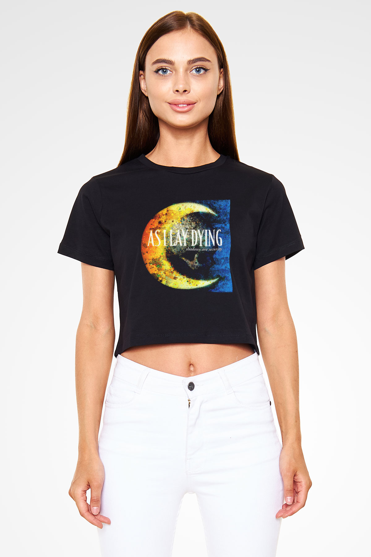 As I Lay Dying Siyah Crop Top Tişört