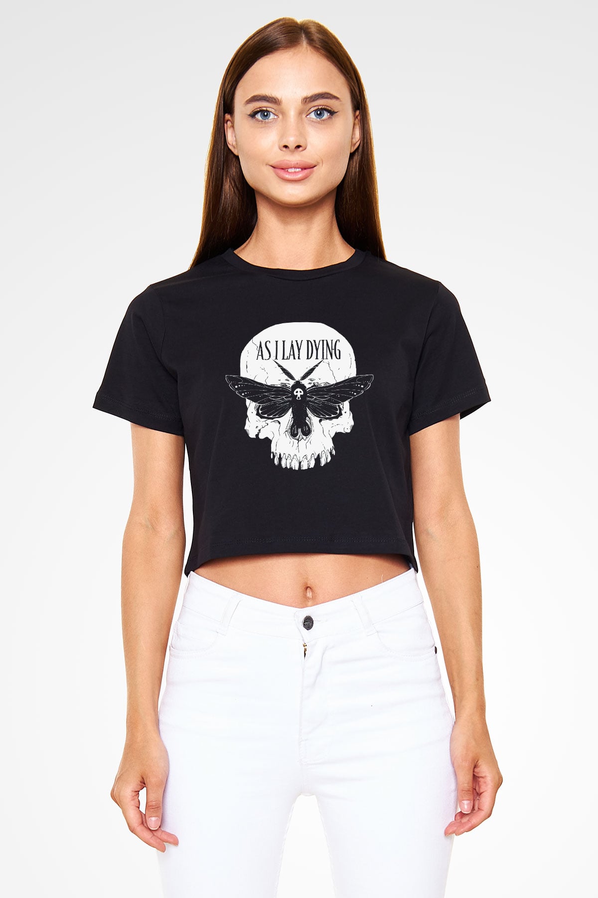 As I Lay Dying Siyah Crop Top Tişört