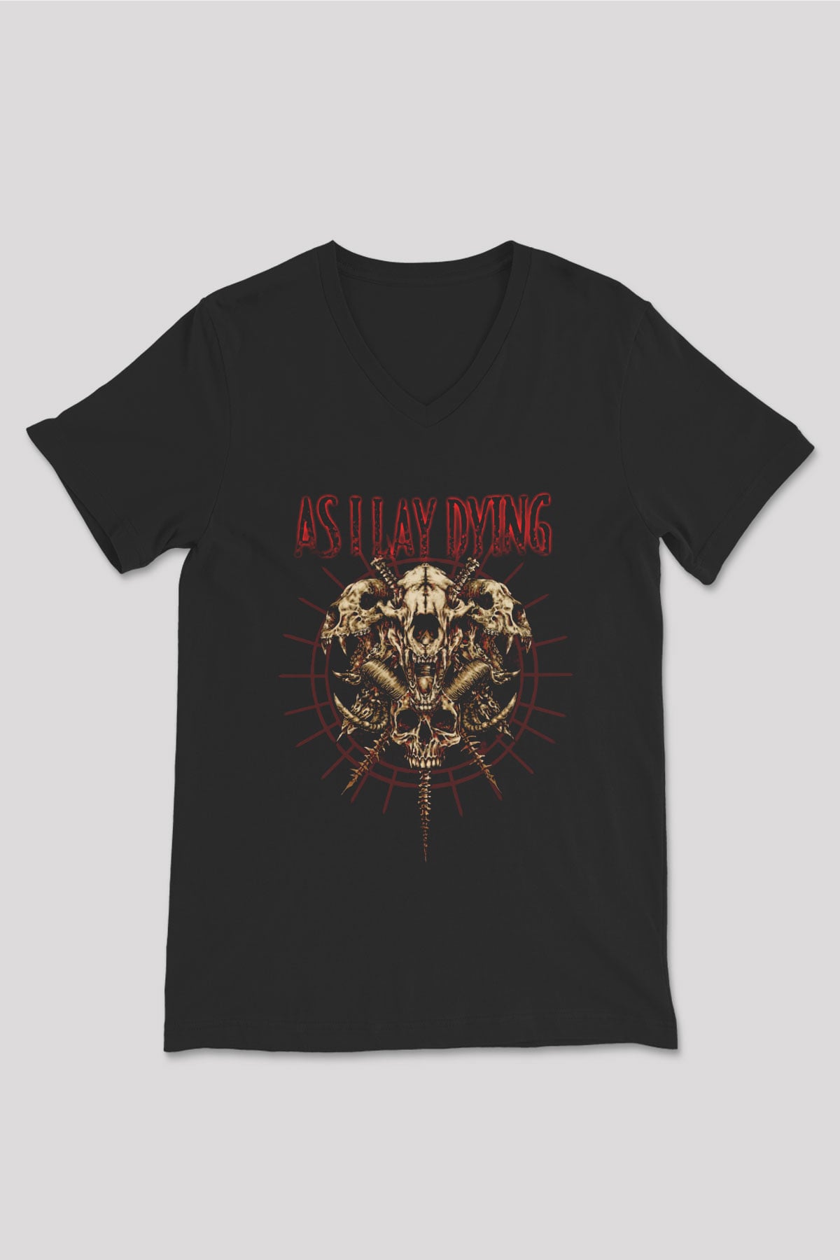 As I Lay Dying Siyah Unisex V Yaka Tişört
