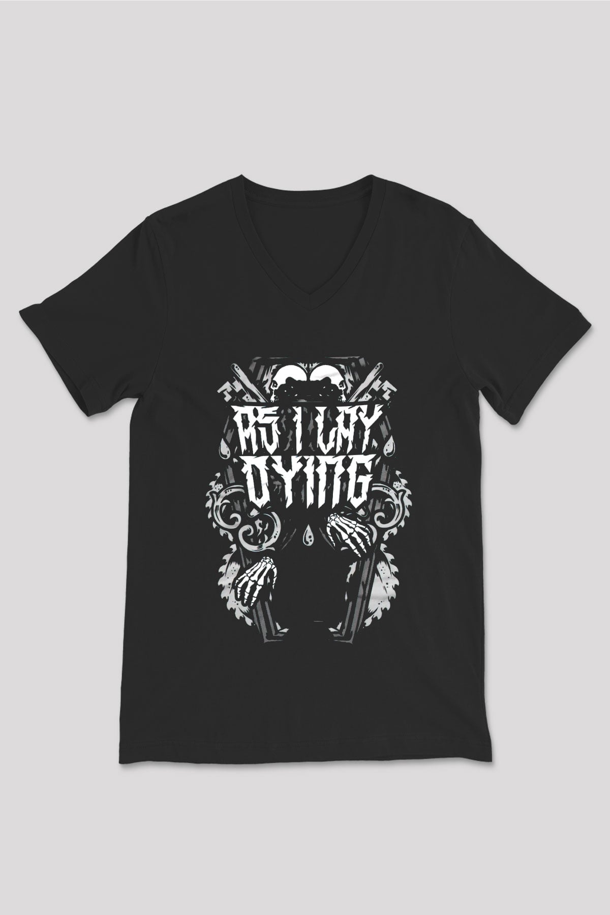 As I Lay Dying Siyah Unisex V Yaka Tişört