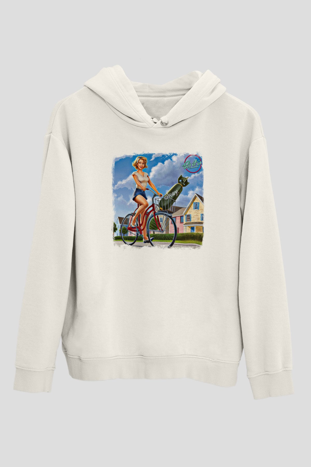 As It Is Baskılı Unisex Beyaz Hoodie